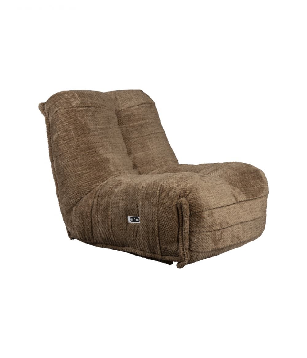 DUTCHBONE Hamilton vilstol, m. USB-kontakt - brun polyester och trä