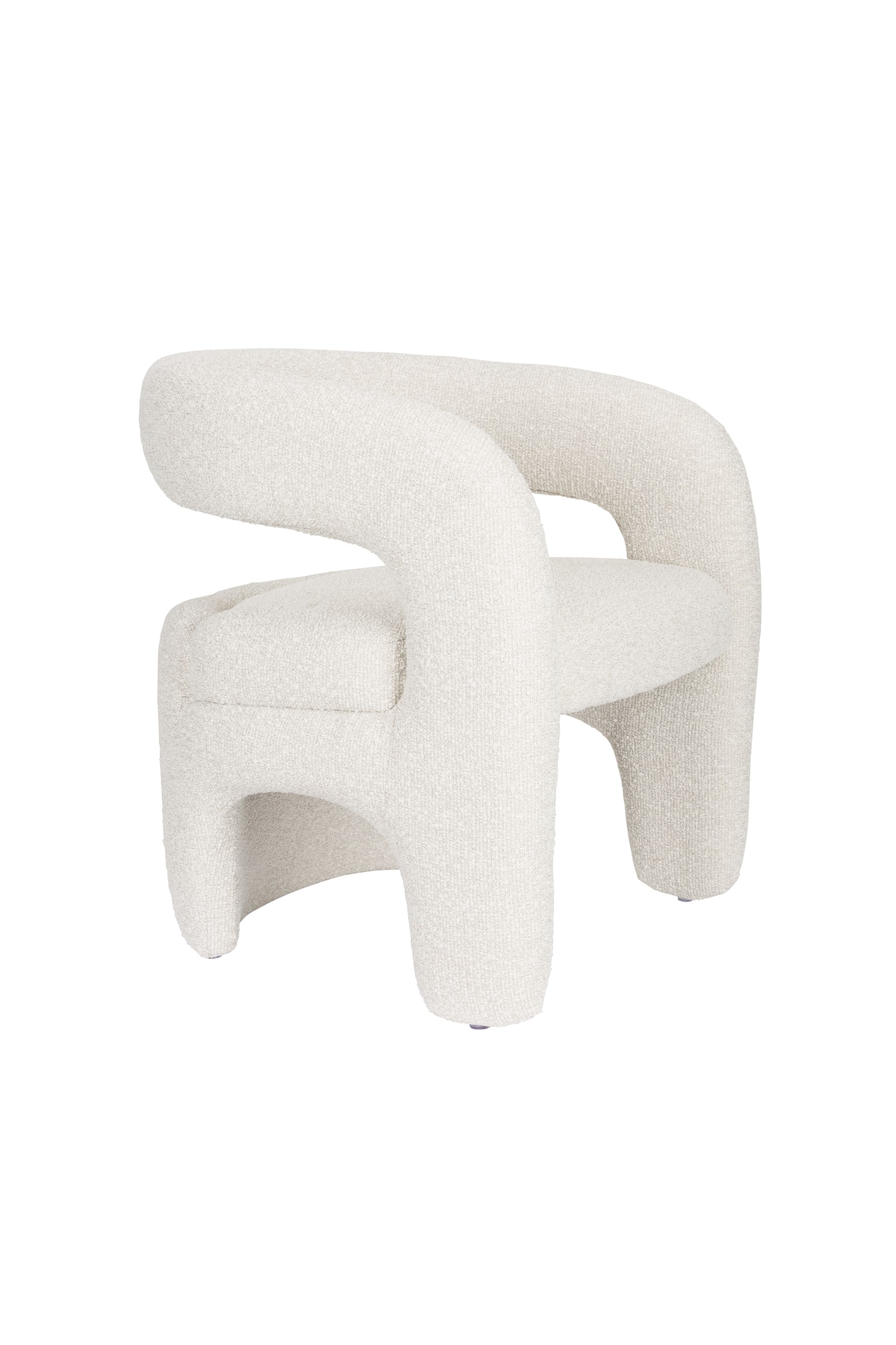 WHITE LABEL LIVING Nova loungefåtölj, m. armstöd - vit polyester