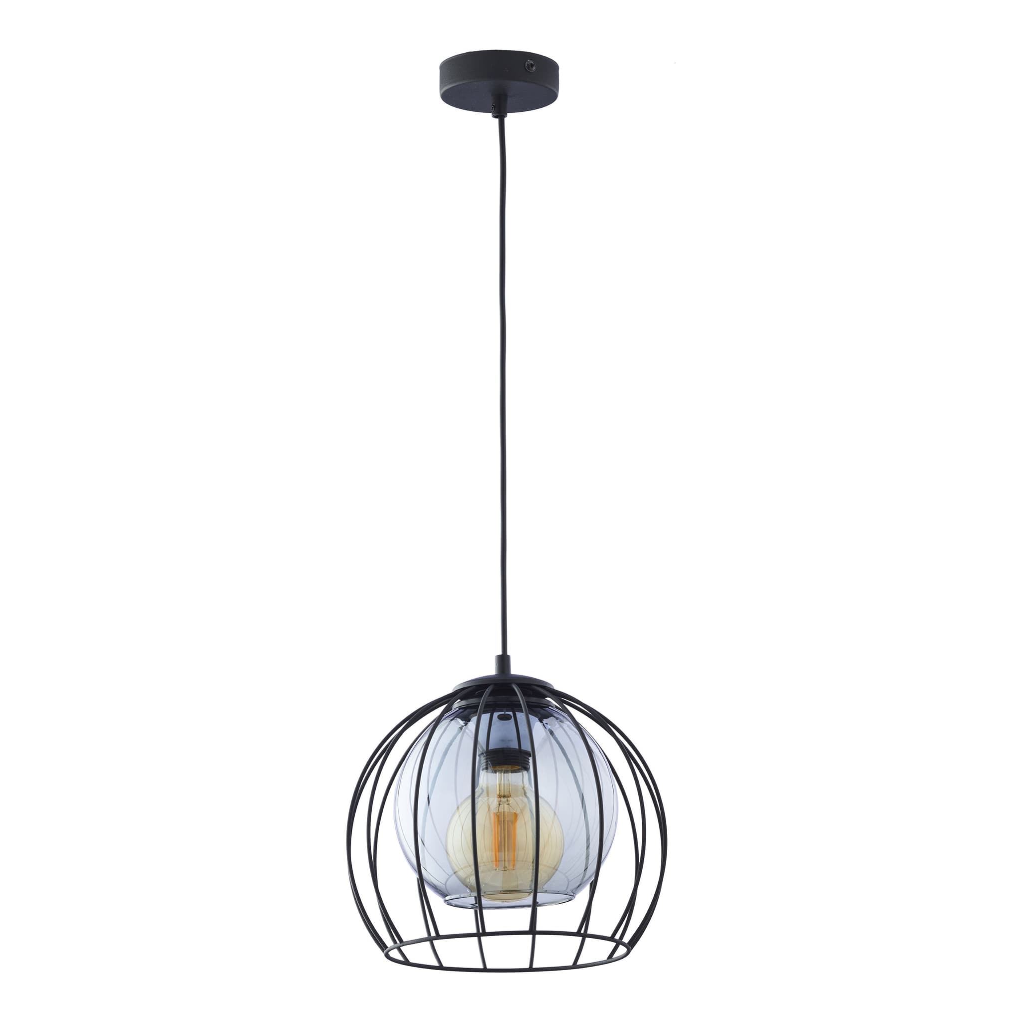 TK Universo taklampa 260 - grafitglas och svart metall