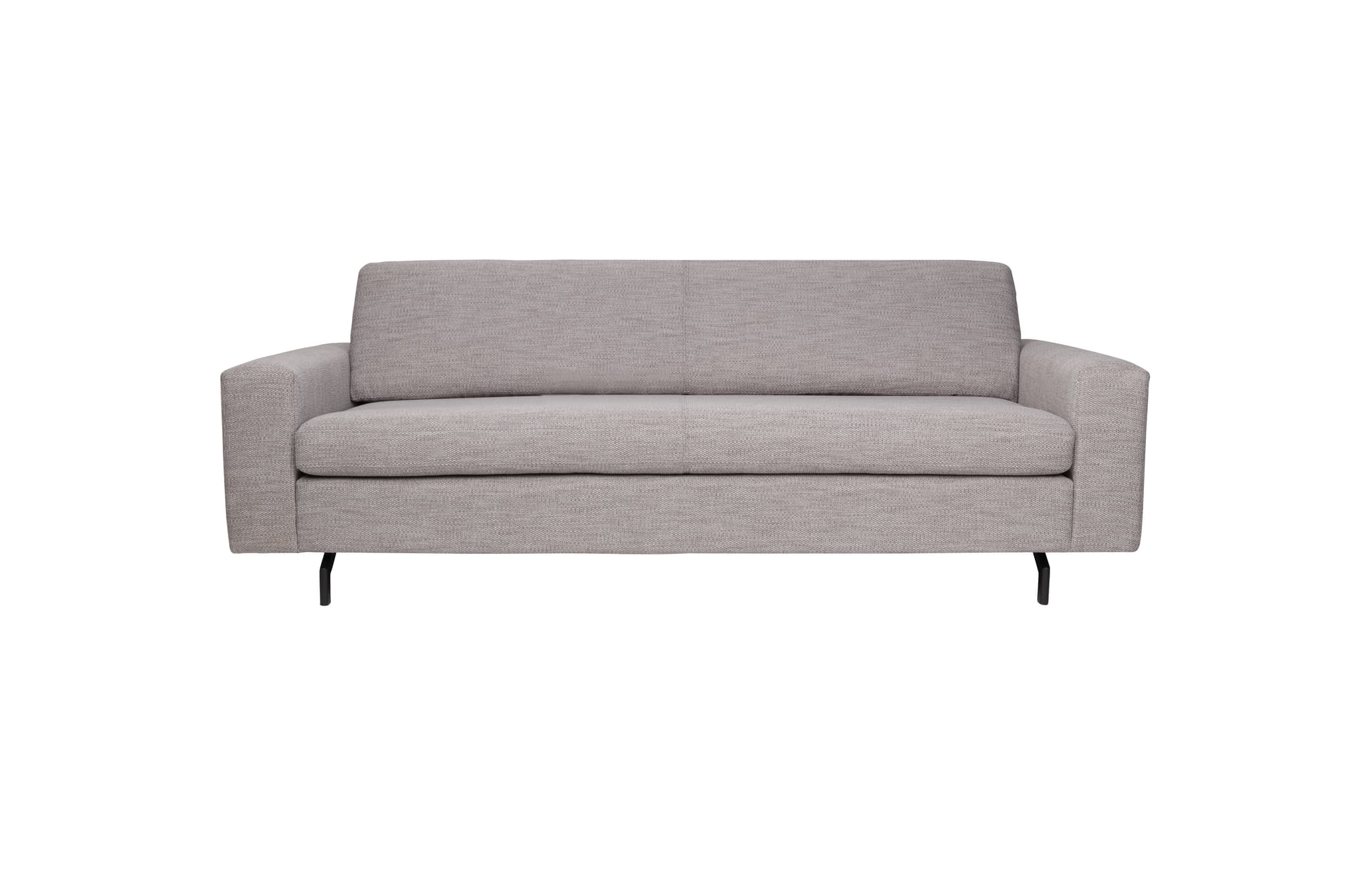 ZUIVER Jean 2,5-sits soffa - grå polyester och stål