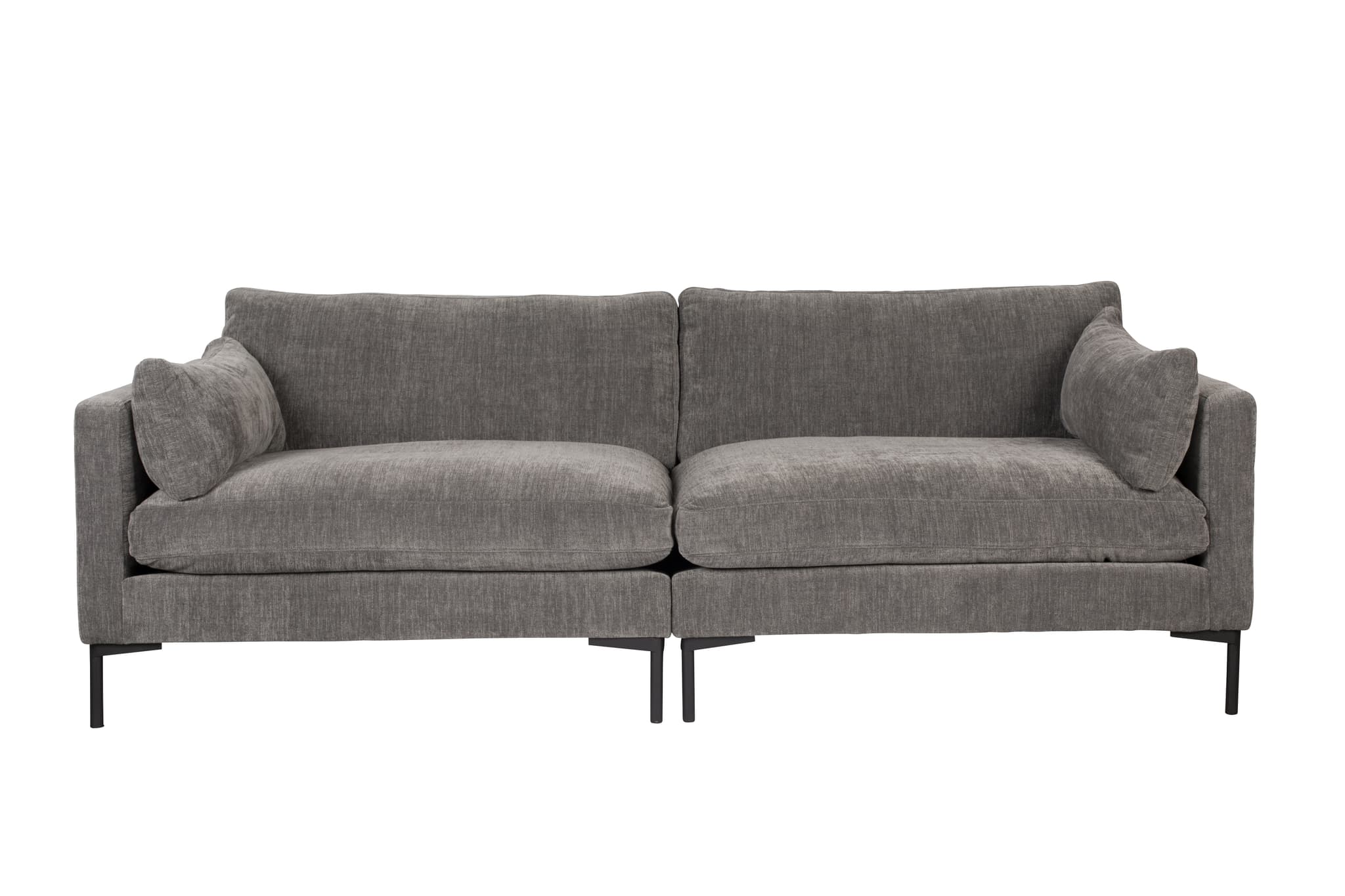 ZUIVER Sommar 3-sits soffa - antracitgrå polyester och stål