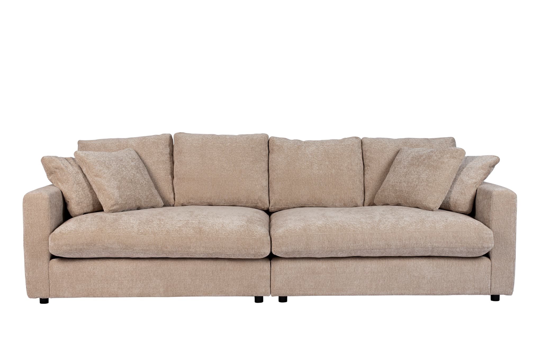 ZUIVER Sense 3-personers soffa - naturlig mjuk polyester och plast