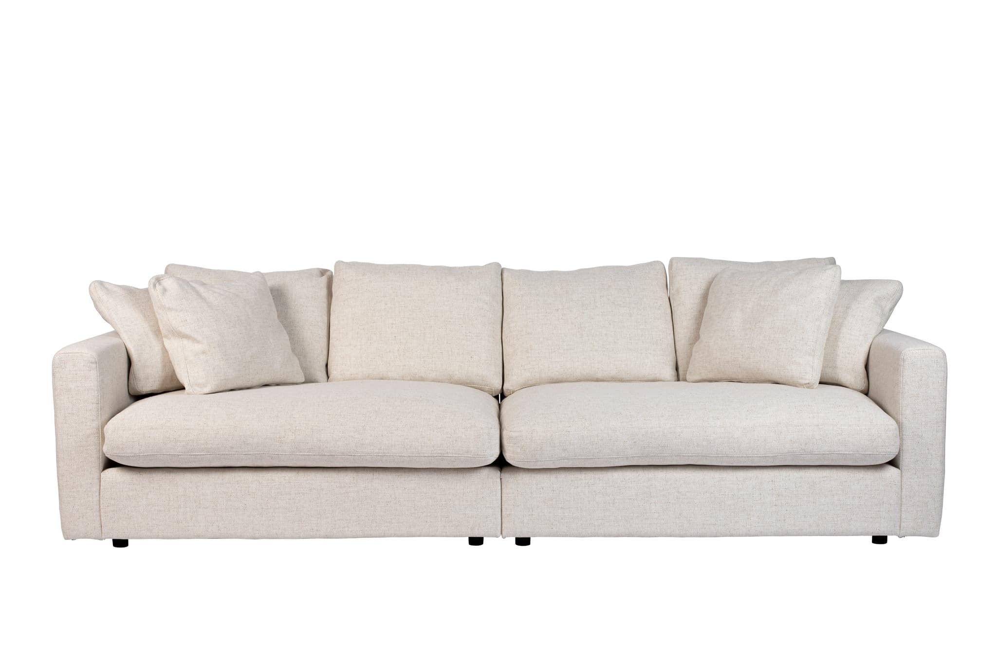 ZUIVER Sense 3-personers soffa - krämig polyester och plast