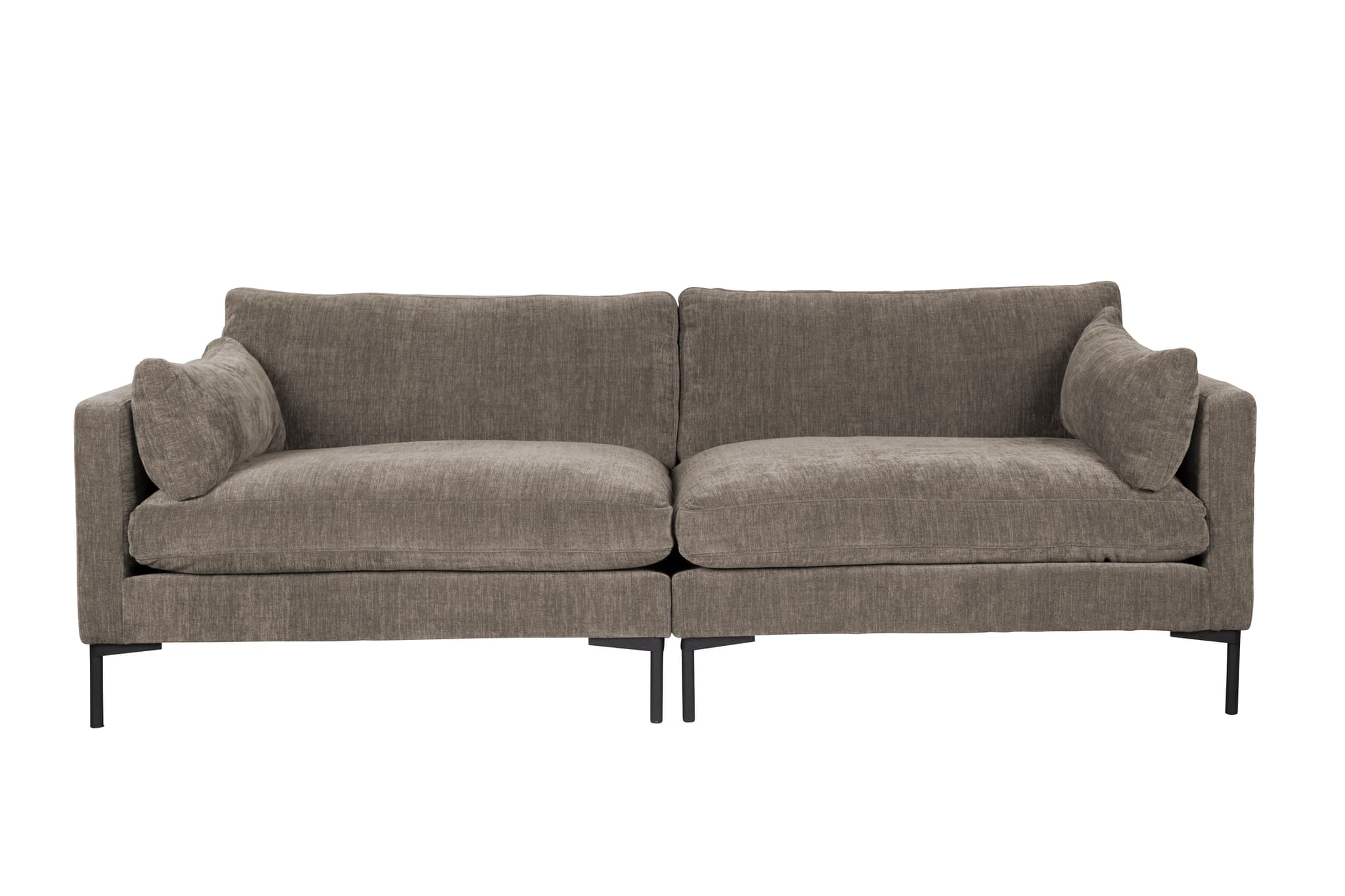 ZUIVER Sommar 3-sits soffa - kaffe polyester och stål