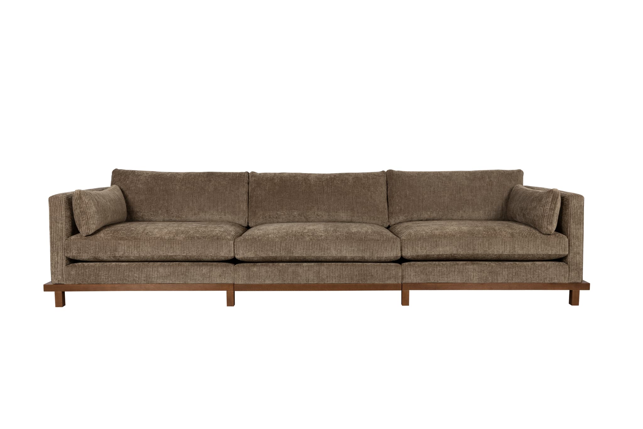 ZUIVER Blossom 4,5-personers soffa - mosstyg och ek