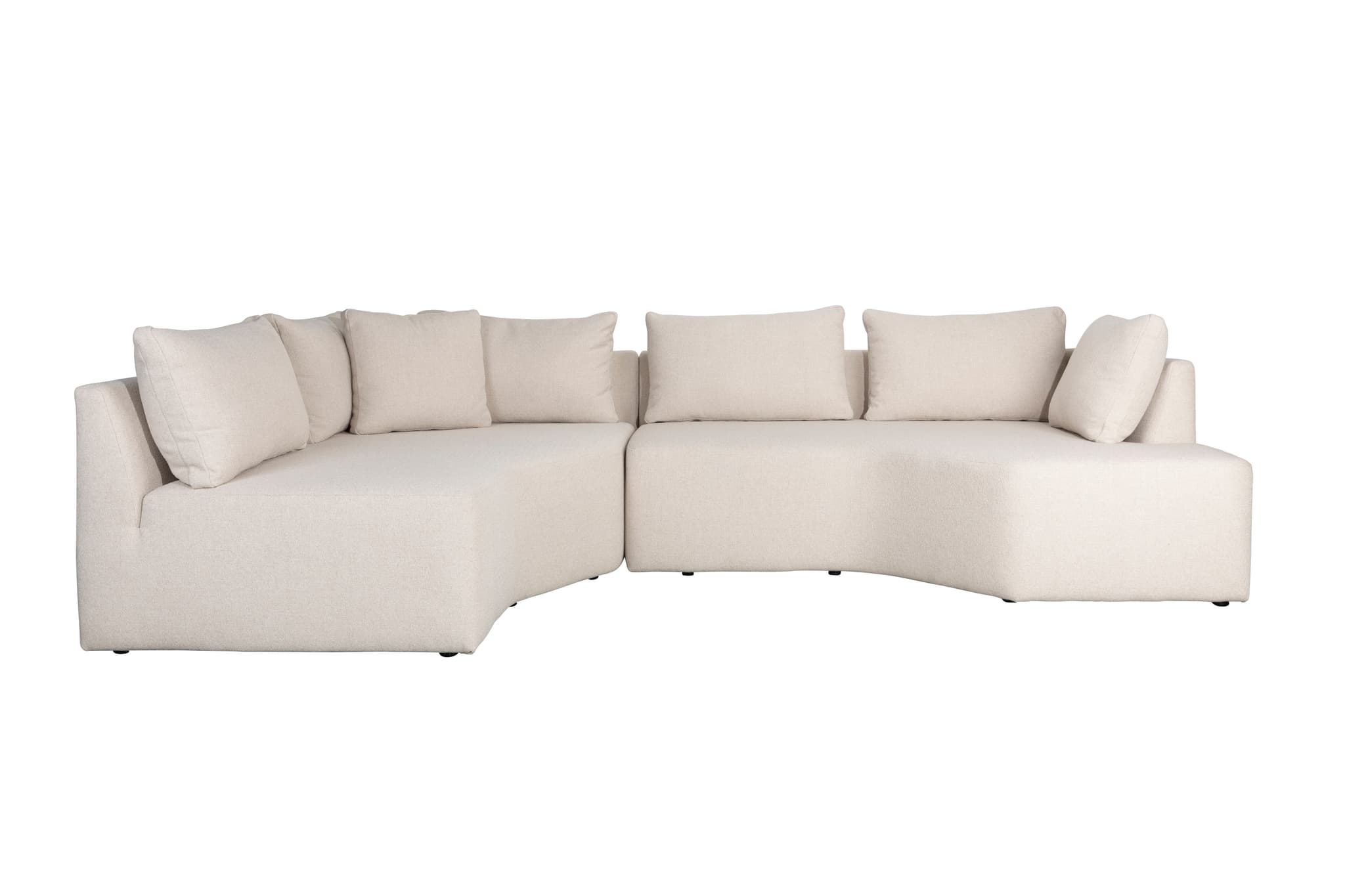 ZUIVER Prosper modulsoffa, vänster - beige polyester
