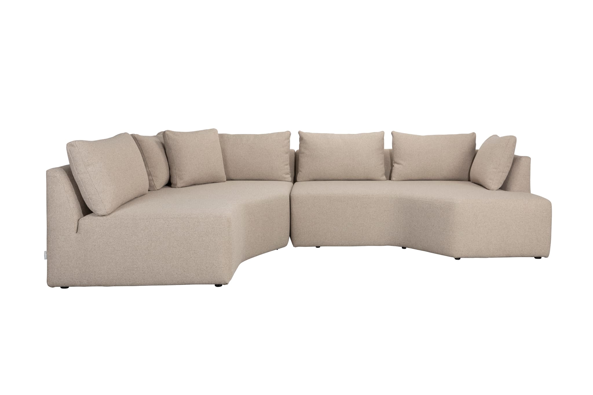 ZUIVER Prosper modulsoffa, vänster - cappuccino polyester