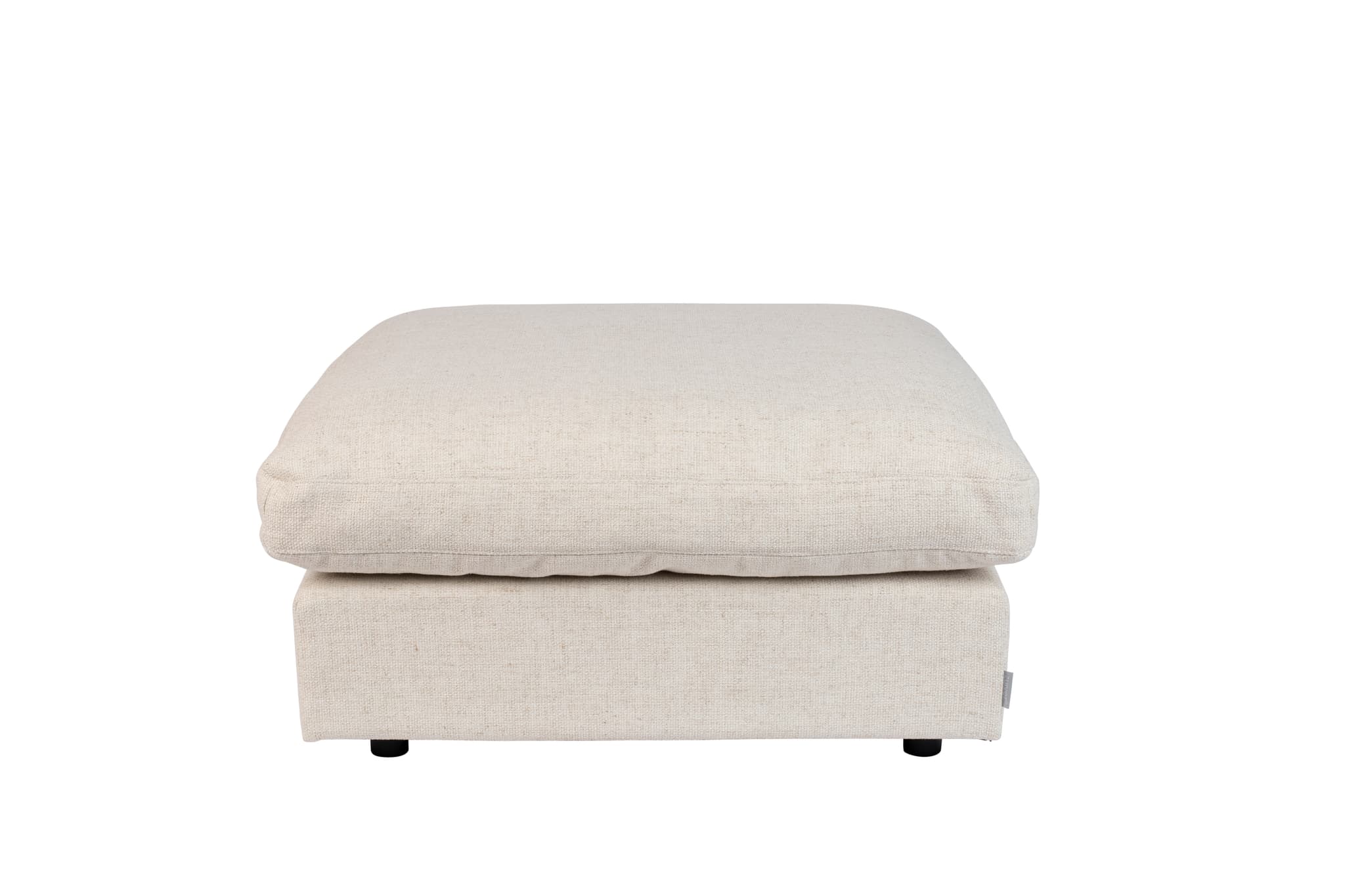 ZUIVER Sense fotpall, fyrkantig - krämpolyester och plast