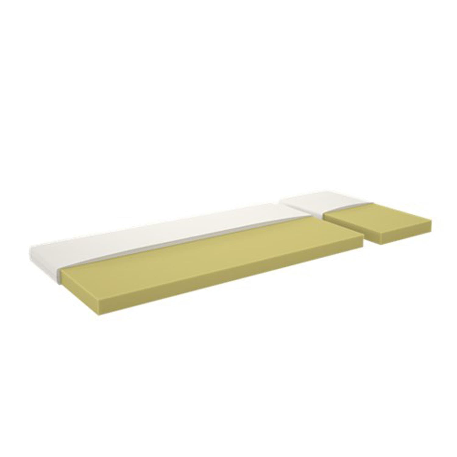STEENS Madrass till Alba utdragssäng - vit velour och skum (139,3x75,5 cm och 40x81,6 cm)