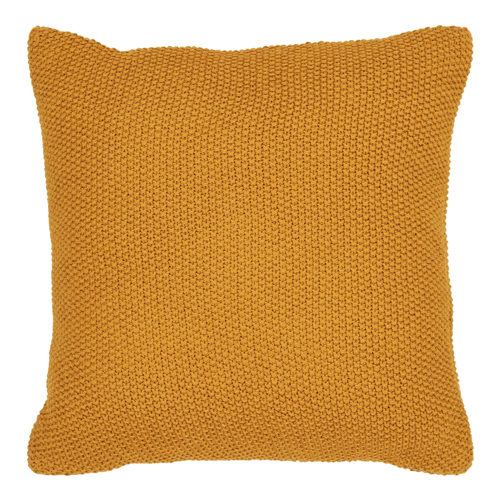 HOUSE NORDIC Santos prydnadskudde, fyrkantig - ockra återvunnen bomull (45x45)