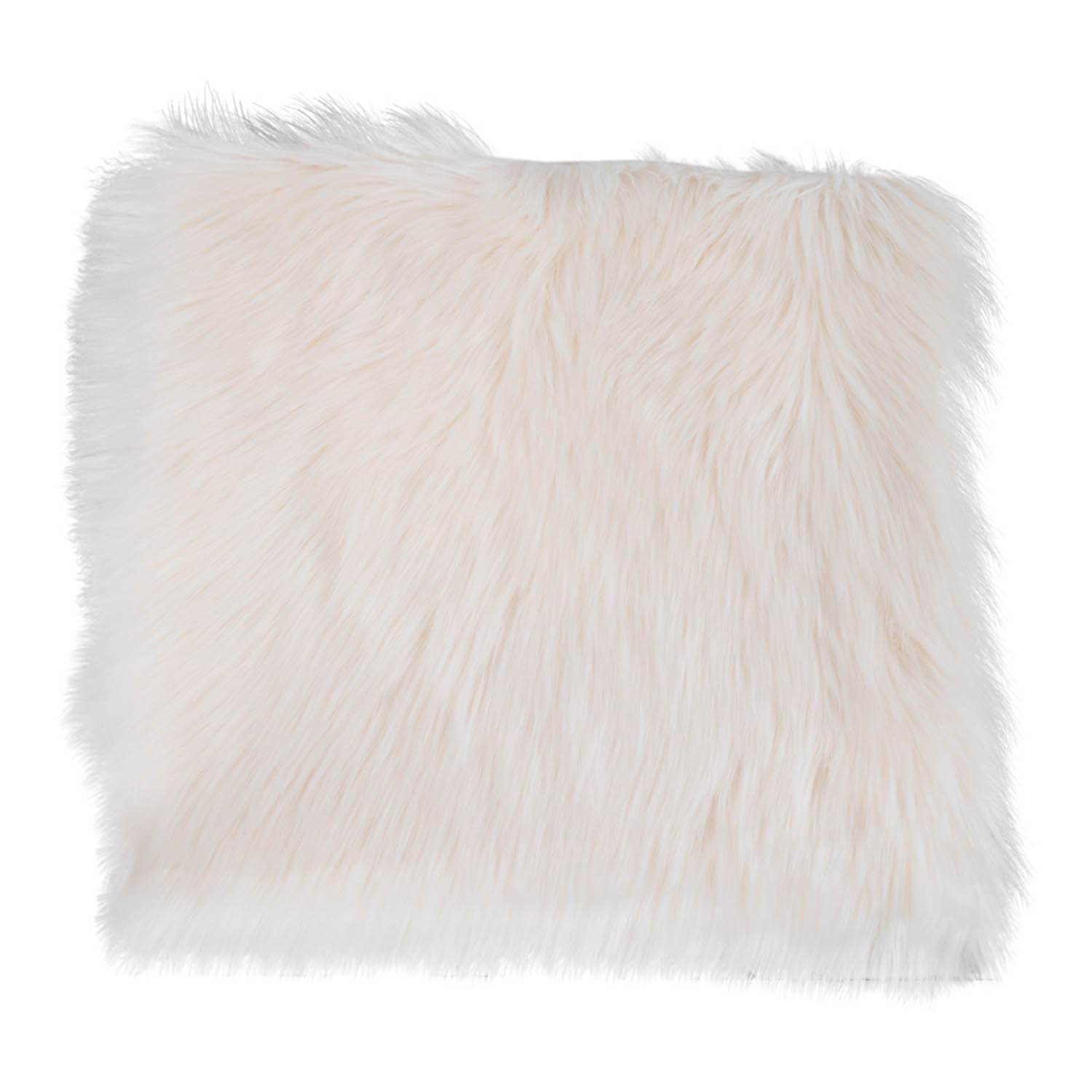 HOUSE NORDIC imiterad lammskinnskudde, fyrkantig - vit polyester (40x40)