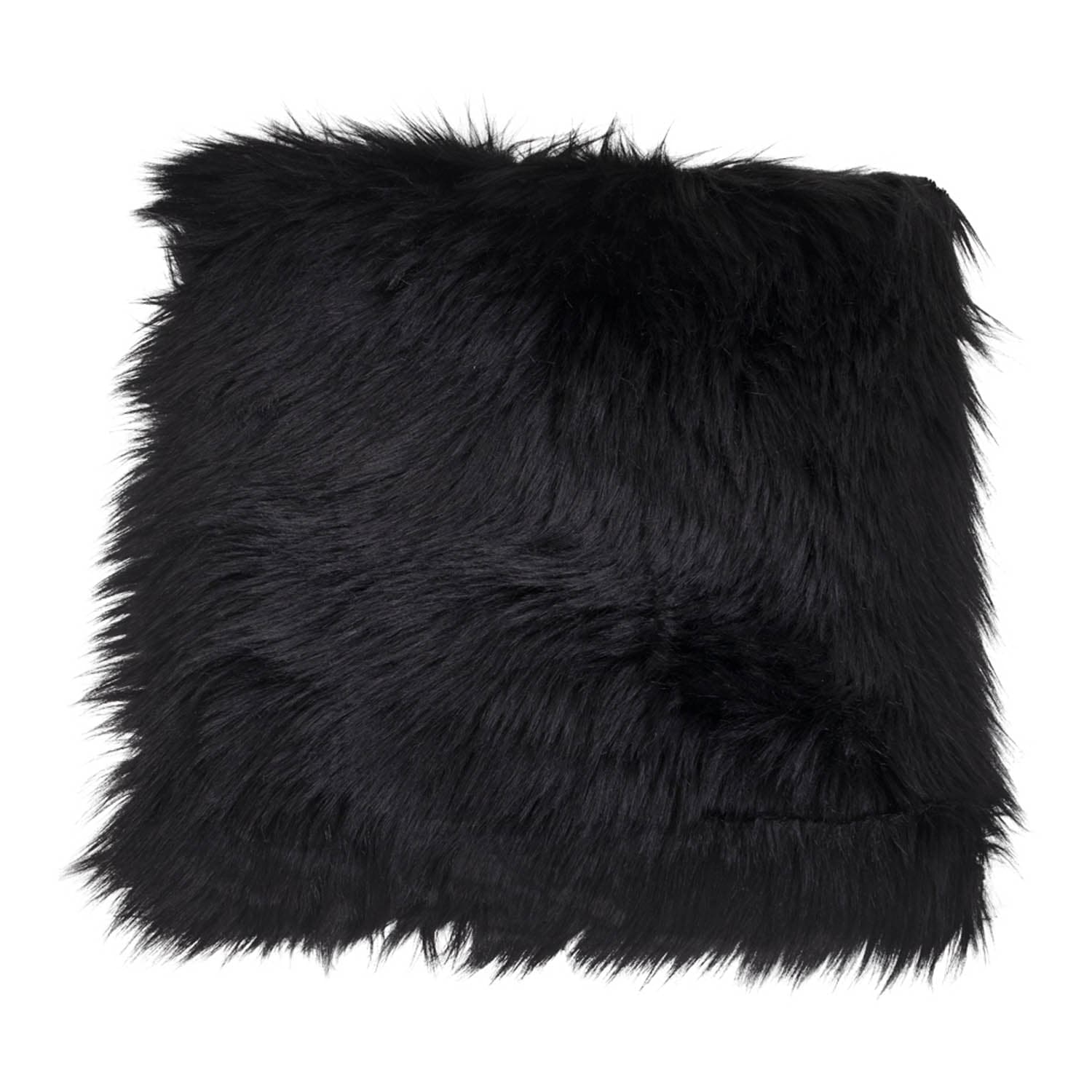 HOUSE NORDIC imiterad lammskinnskudde, fyrkantig - svart polyester (40x40)