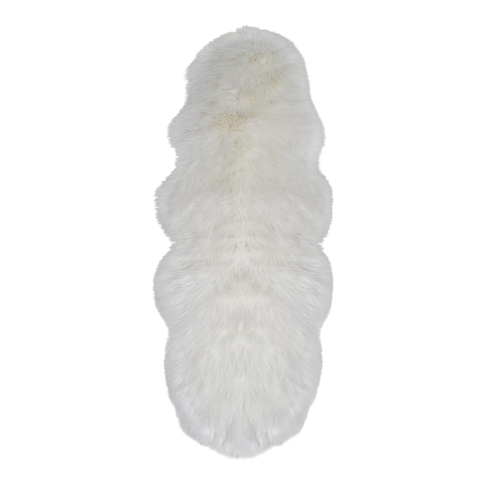 HOUSE NORDIC imiterat lammskin - naturlig vit polyester (60x180)