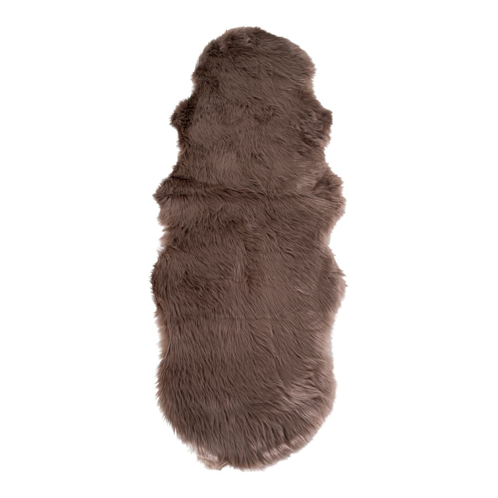 HOUSE NORDIC imiterat lammskin - brun polyester (60x180)