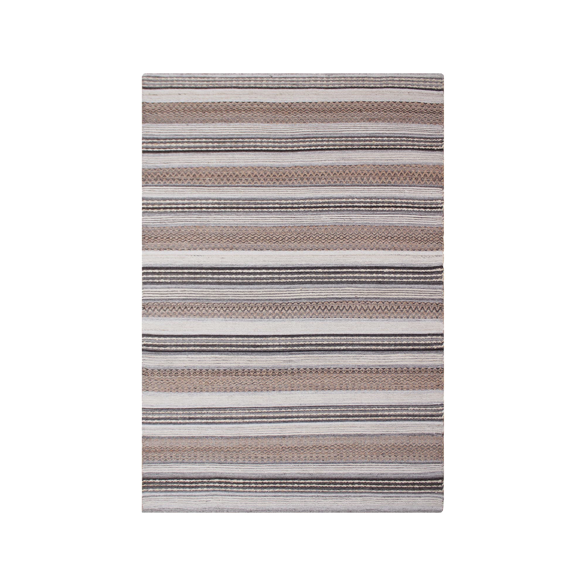 HOUSE NORDIC Morena matta, rektangulär - natur/grå jute/ull/bomull (160x230)