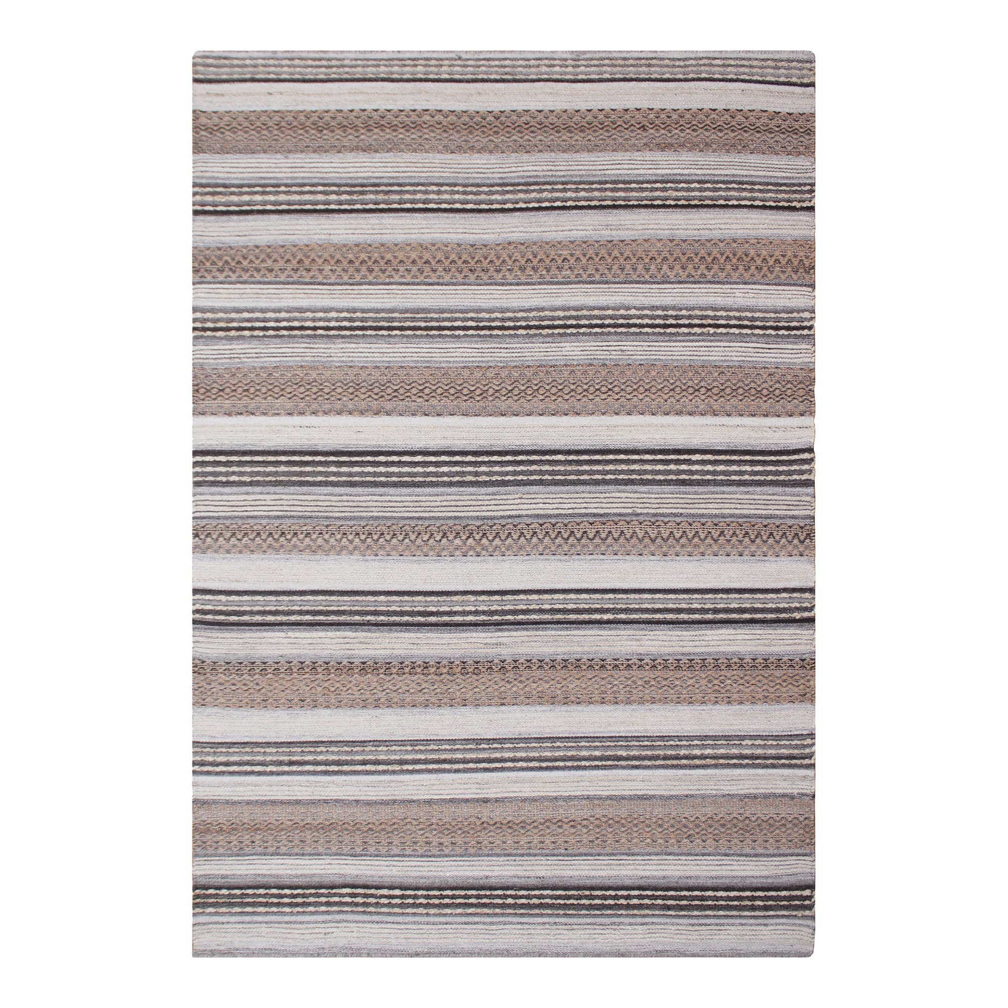HOUSE NORDIC Morena matta, rektangulär - natur/grå jute/ull/bomull (200x300)
