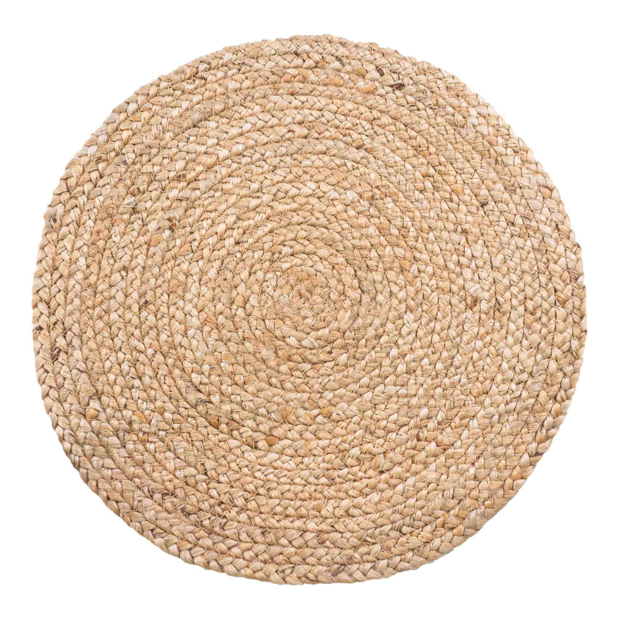 HOUSE NORDIC Bombay bordsunderlägg, set om 4 - Bordsunderlägg, flätad jute, naturfärgad ø38 cm, set om 4