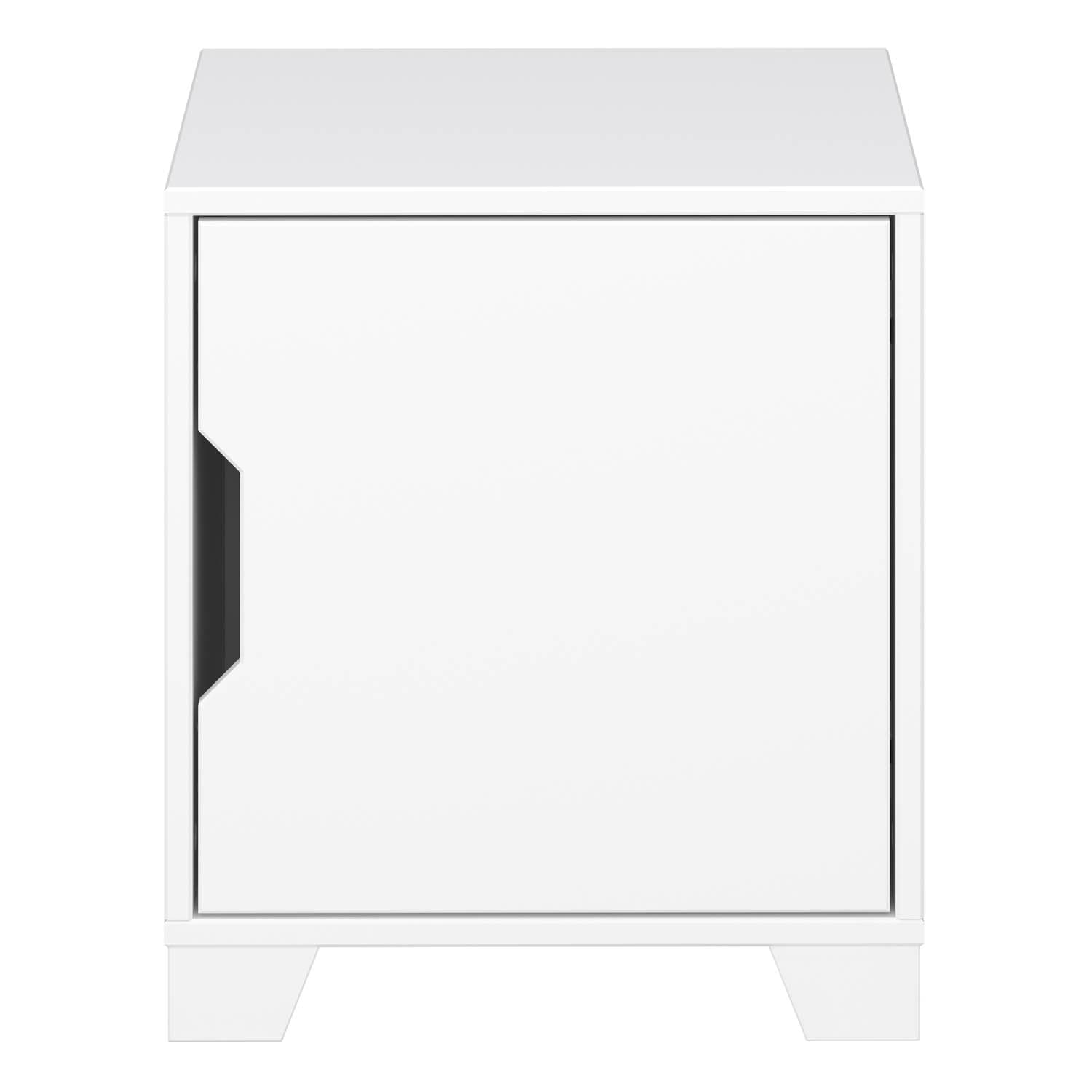 STEENS Loki sängbord för tonåringar, m. 1 dörr - vit MDF (40x39,5)