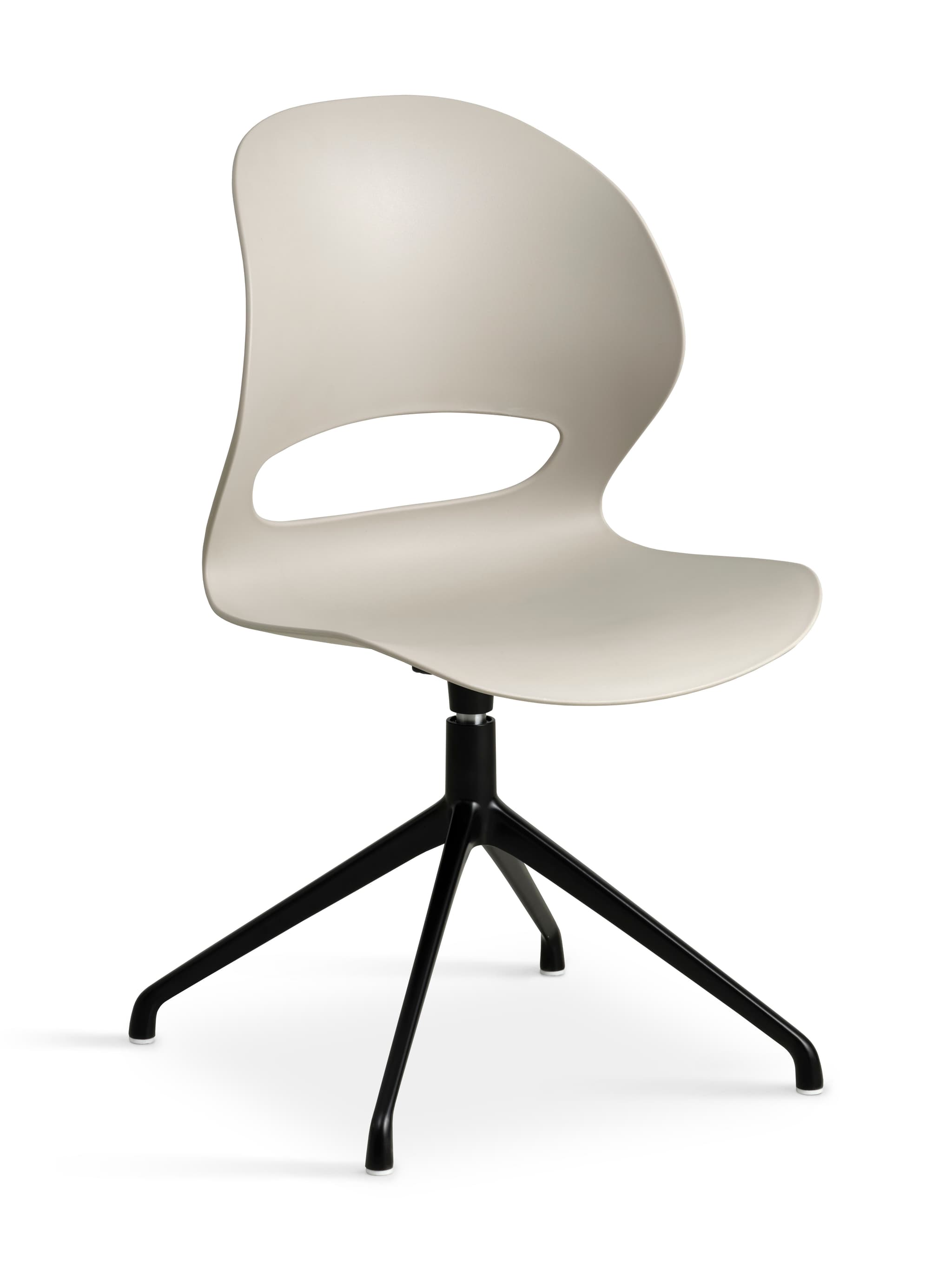 Linea matbordsstol, med vridfunktion - sten PVC och svart metall