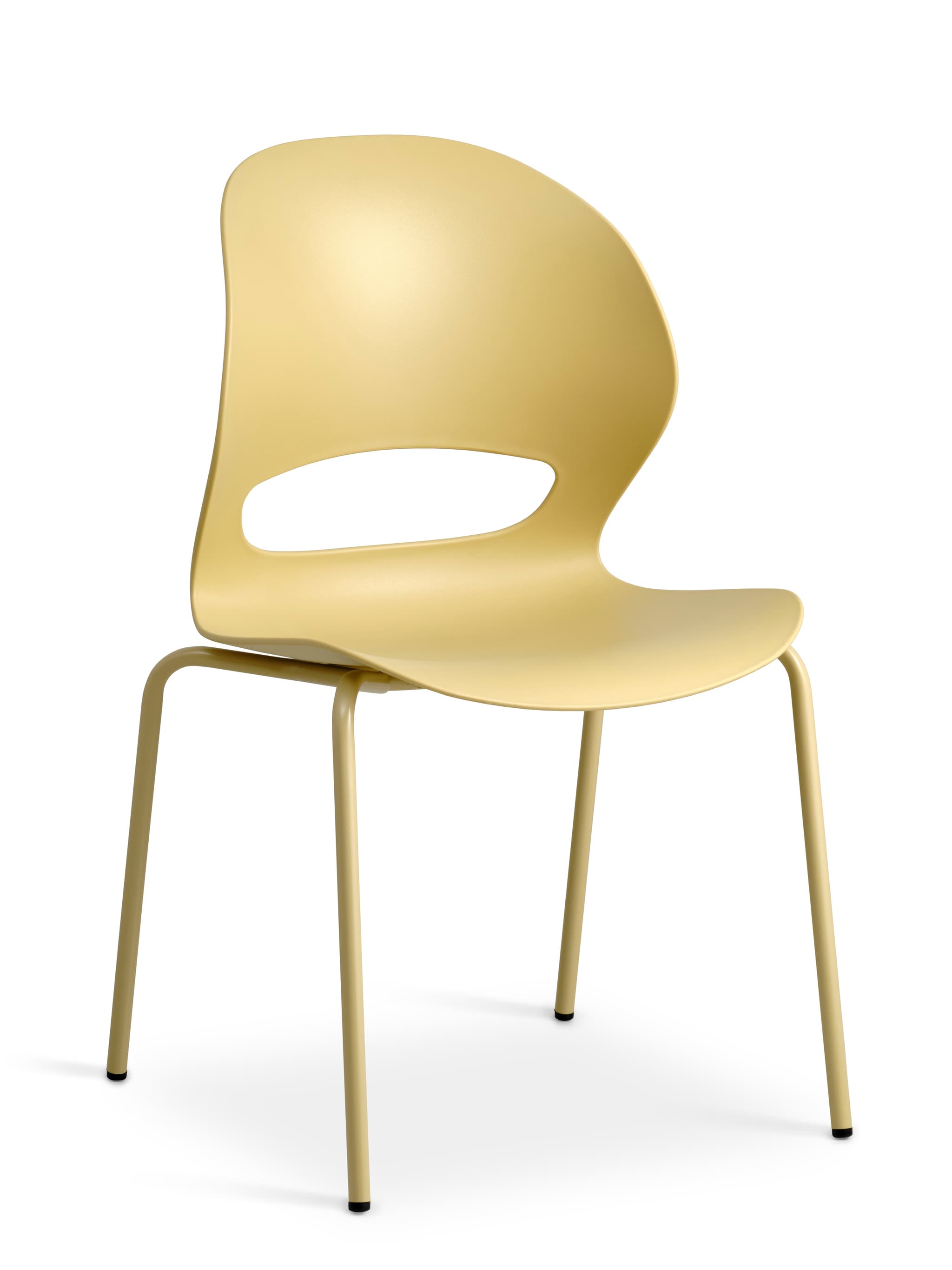 Linea matbordsstol - senapsgul PVC och senapsgul metall