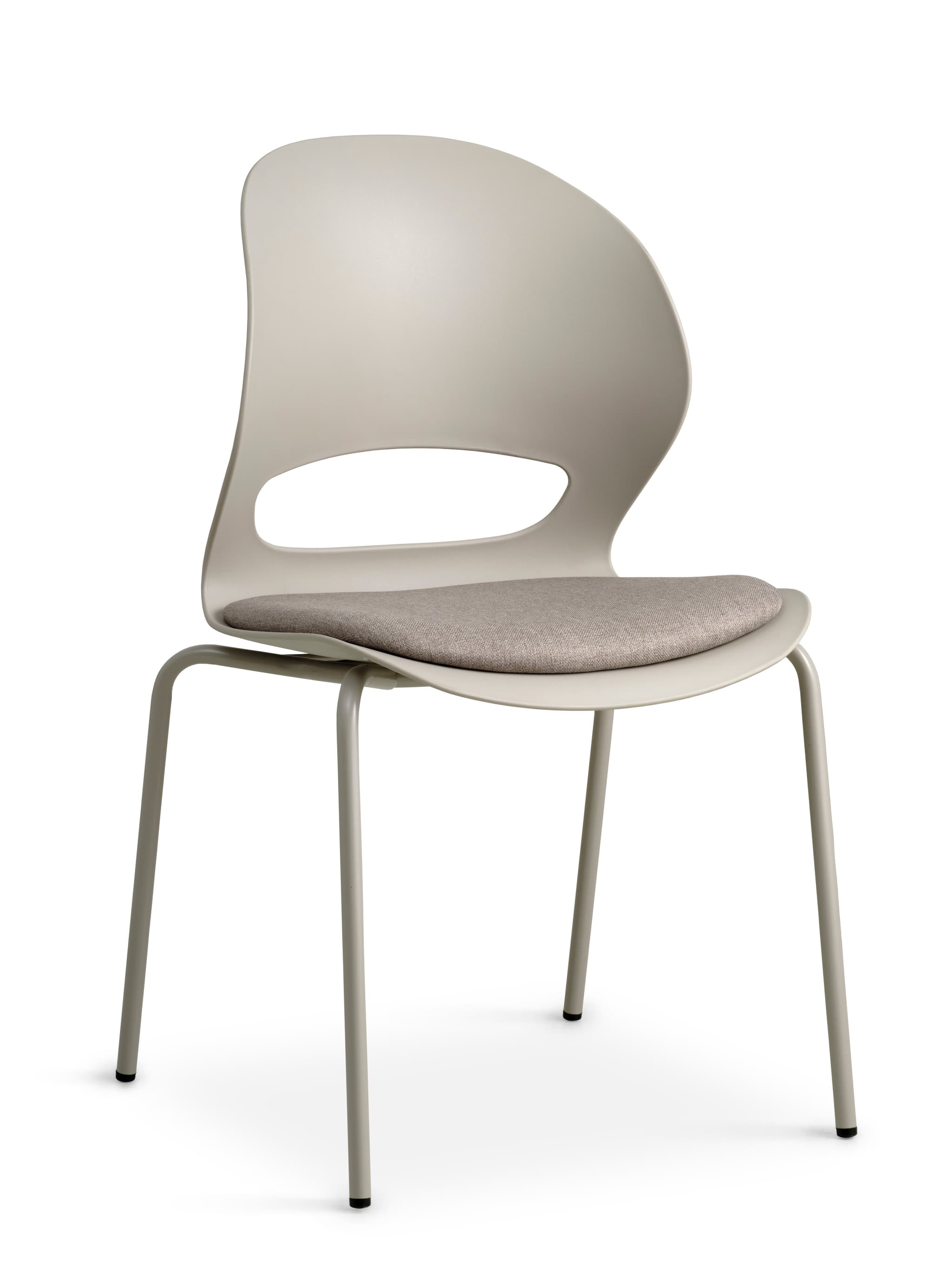 Linea matbordsstol, med dyna i stentyg - sten PVC och stenmetall
