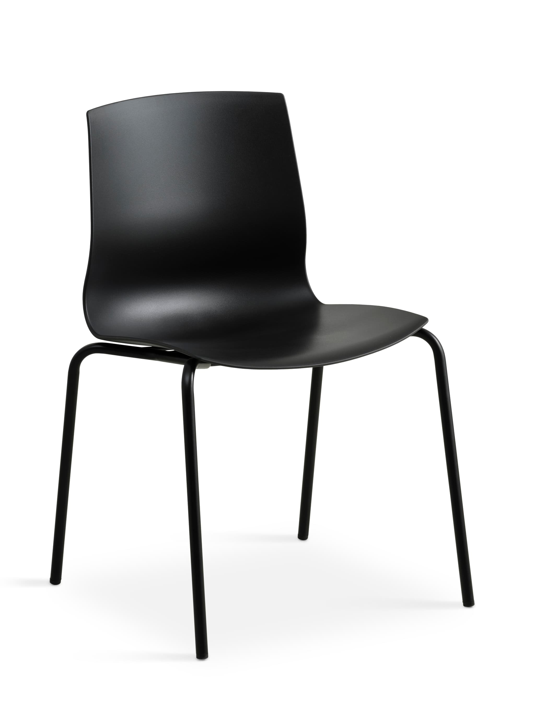 Liv matbordsstol - svart PVC och svart metall