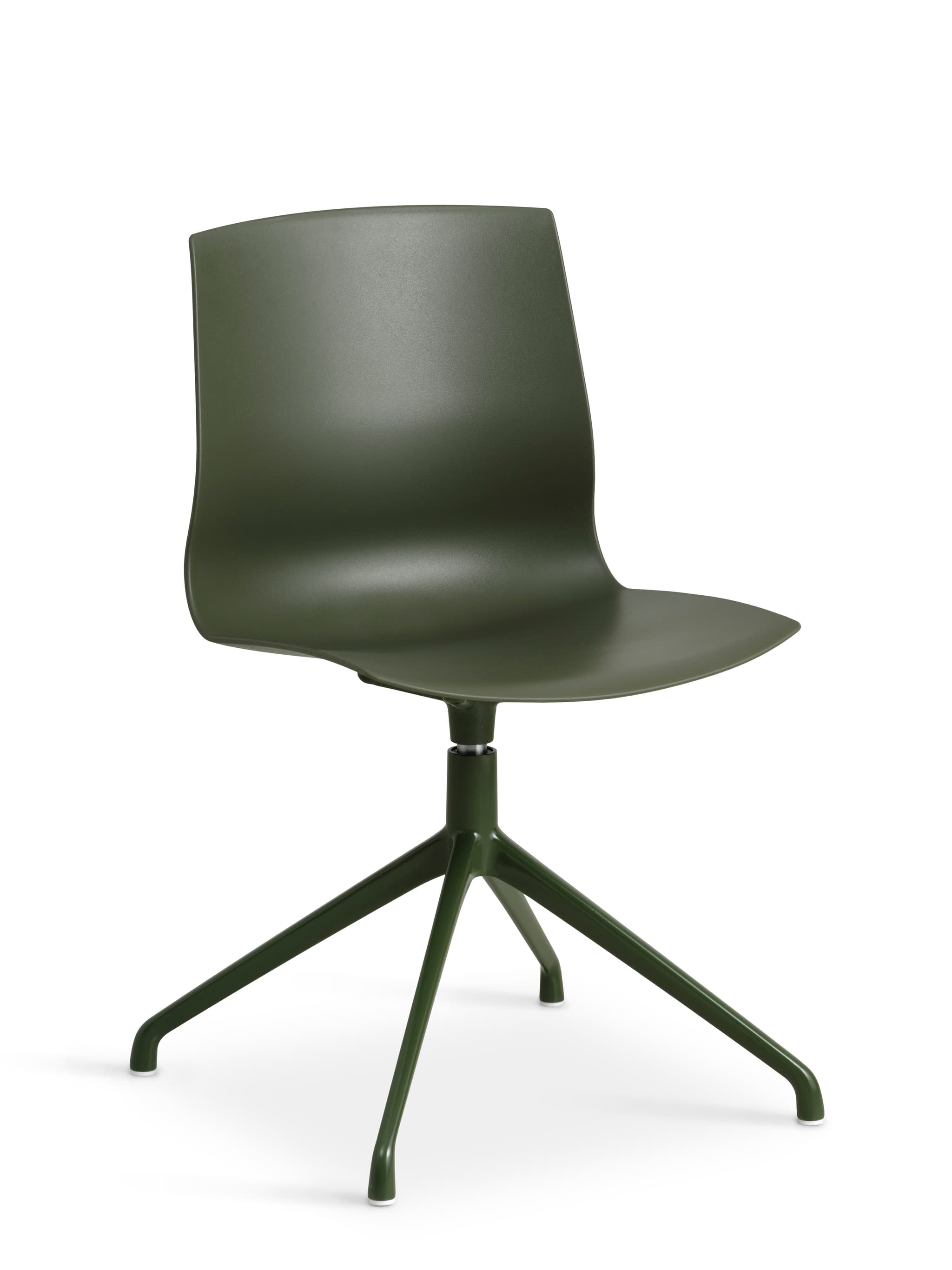 Liv matbordsstol, med vridfunktion - oliv PVC och oliv metall