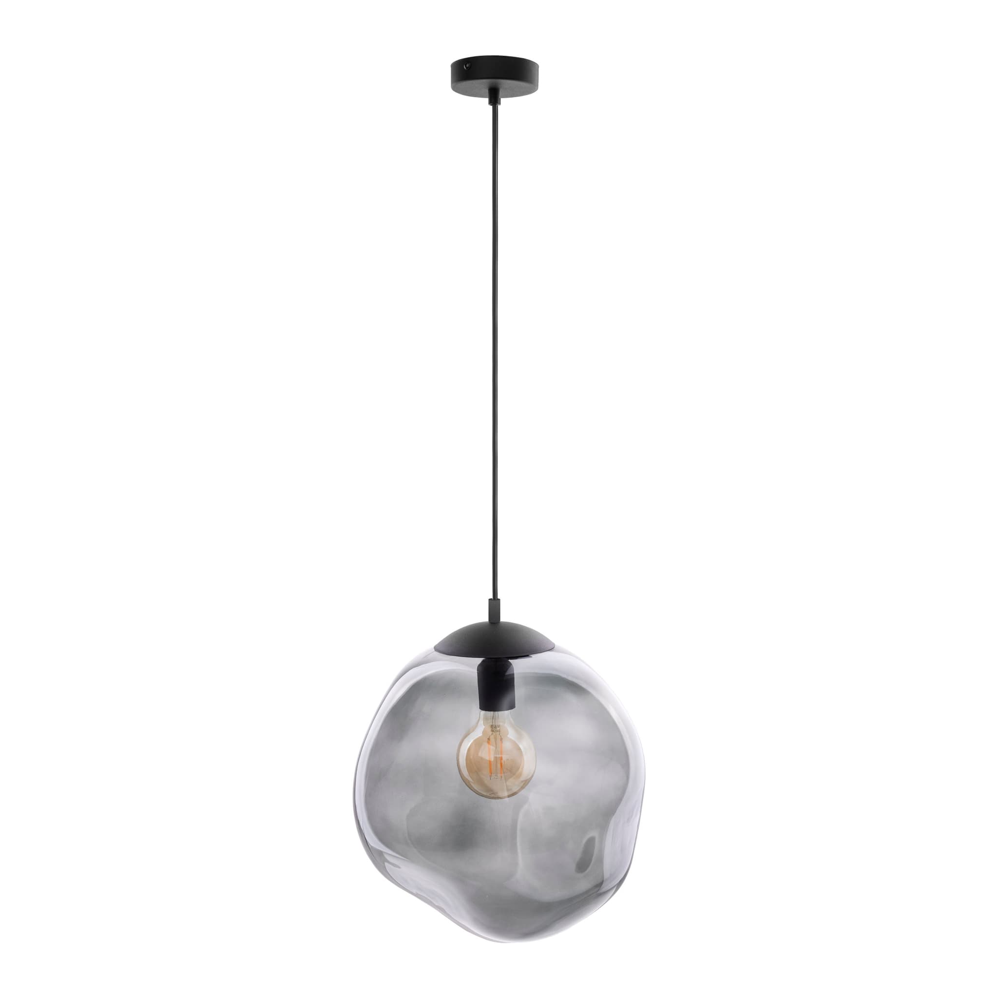 TK Sol taklampa - grafitglas och svart metall