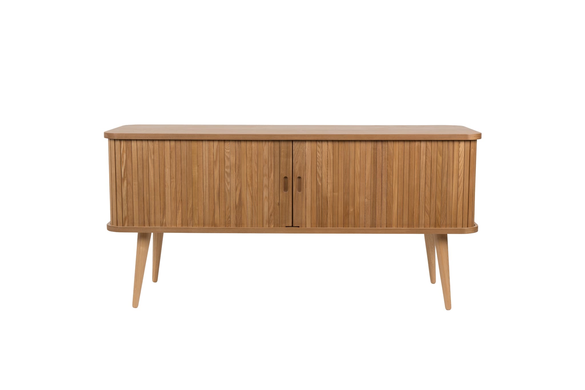 ZUIVER Barbier TV-bord, w. 2 skjutdörrar - brun askfaner (120x40)