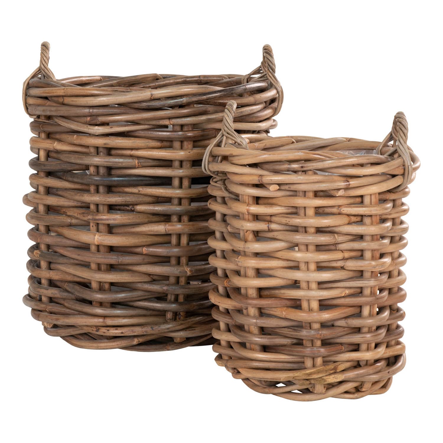 HOUSE NORDIC Burton korg, rund - naturlig rotting (set med 2)