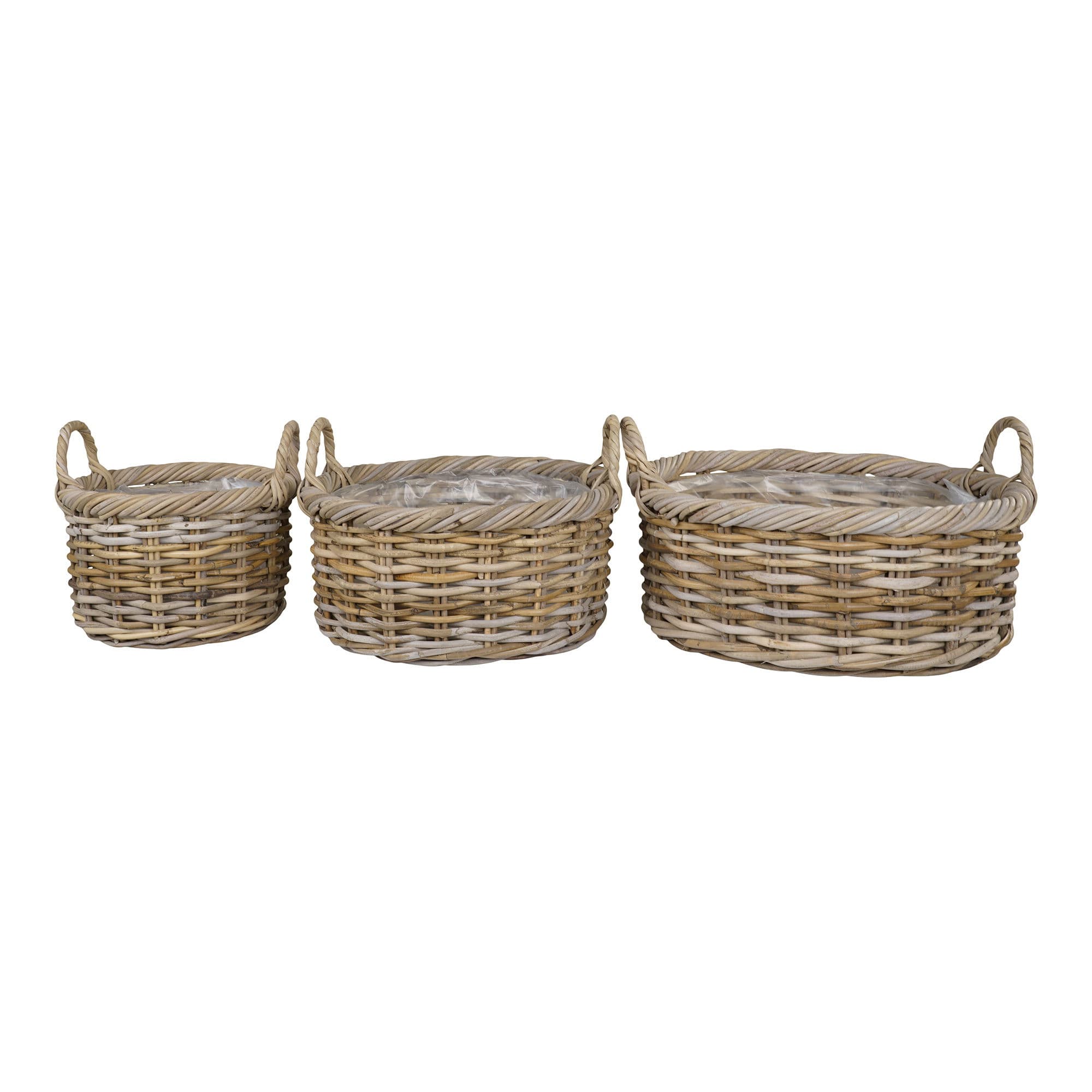 HOUSE NORDIC Kuta Basket - Korg, kuburotting, naturfärgadset om 3