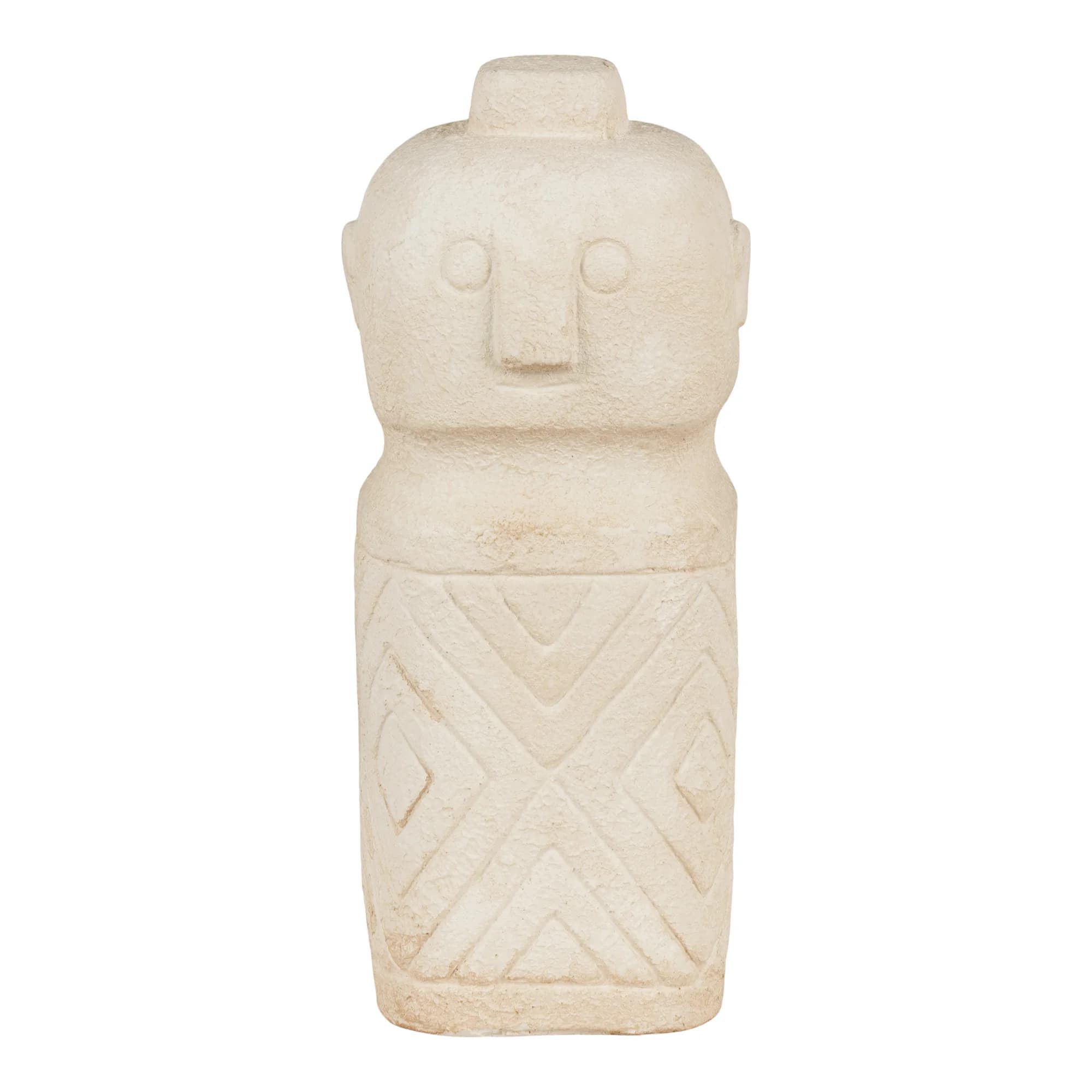 HOUSE NORDIC dekorativ figur, fyrkantig - beige cement (6,5x6,5)