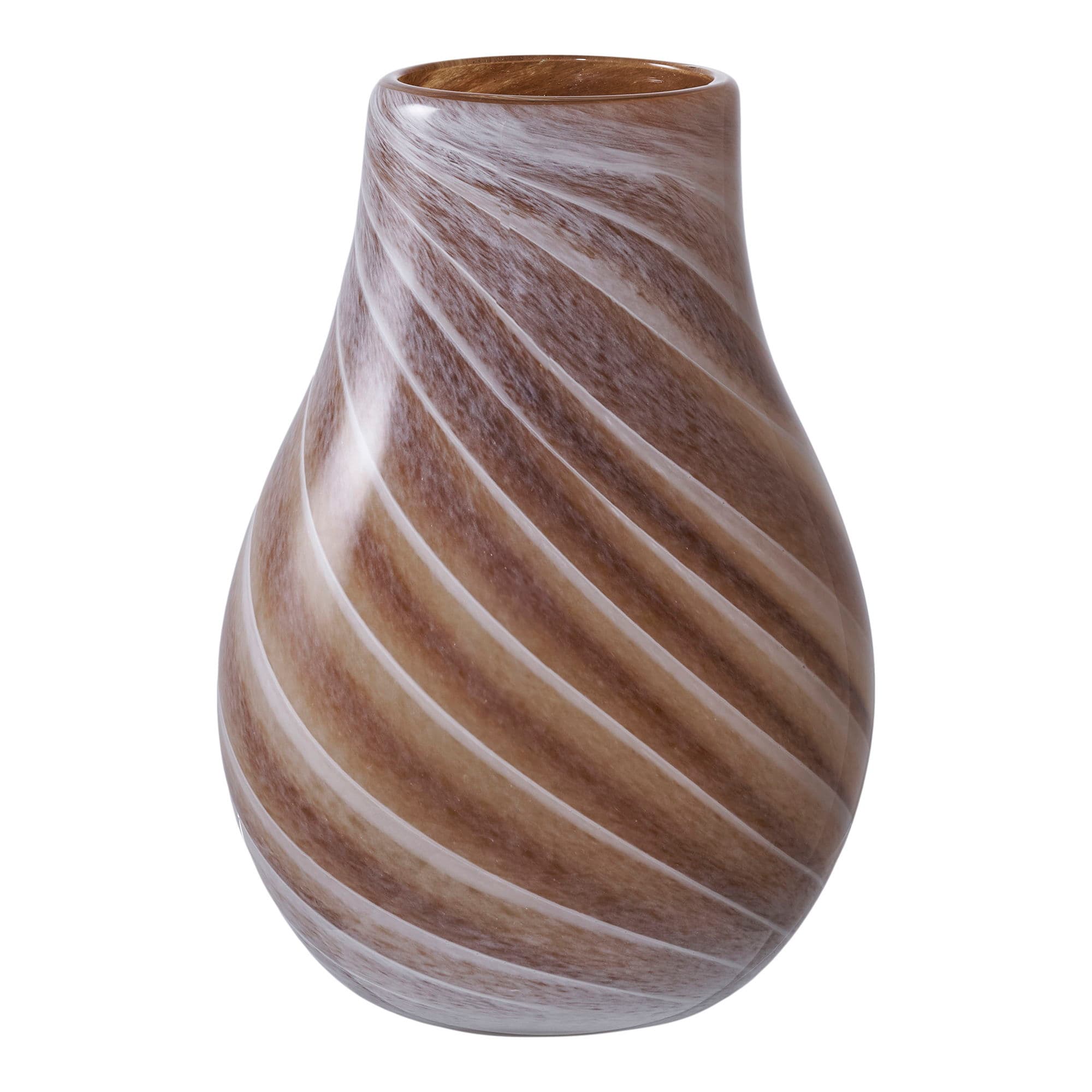 HOUSE NORDIC vas, rund - brunt glas (Ø16x23)