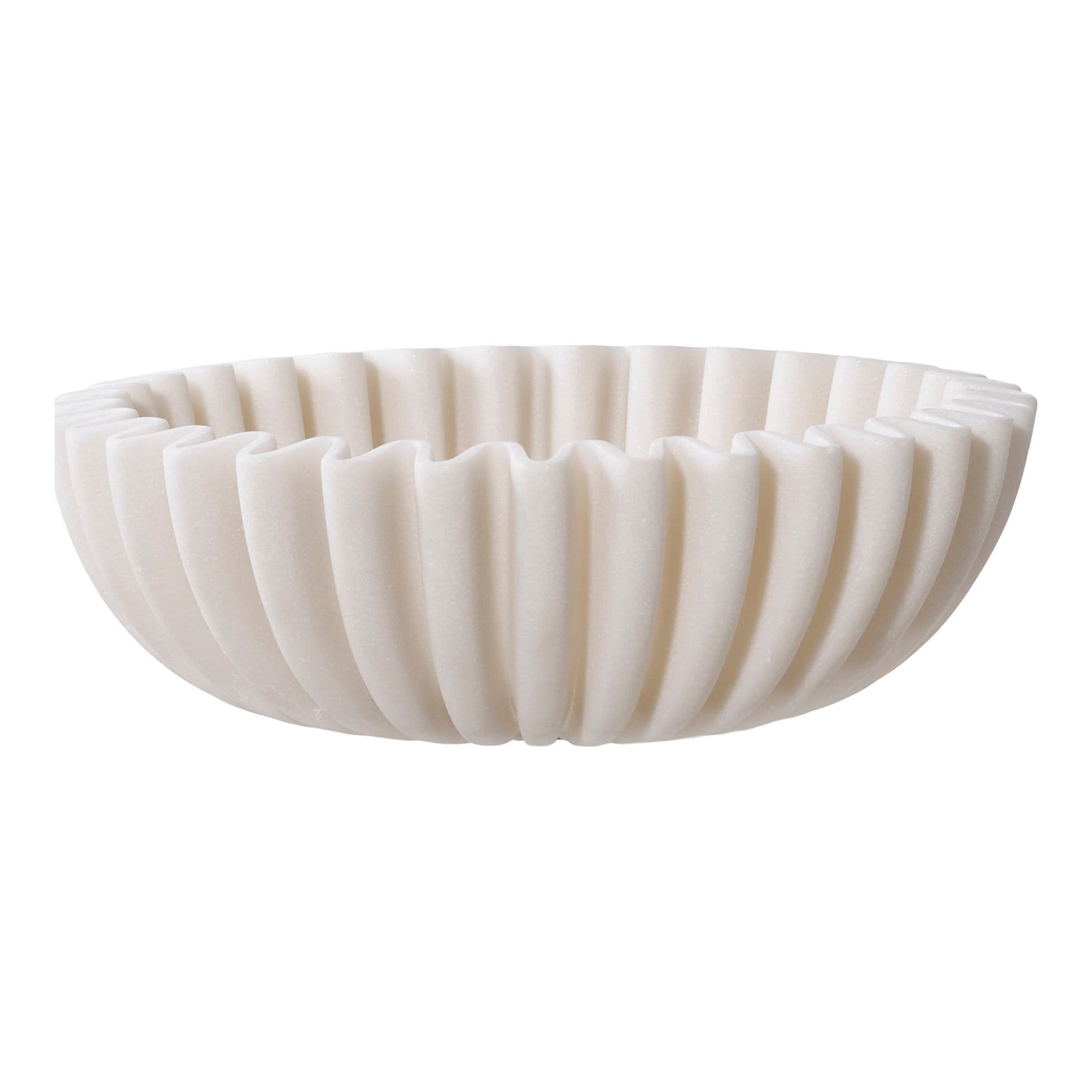 HOUSE NORDIC dekorativ skål, rund - beige polyresin (Ø20x6,5)