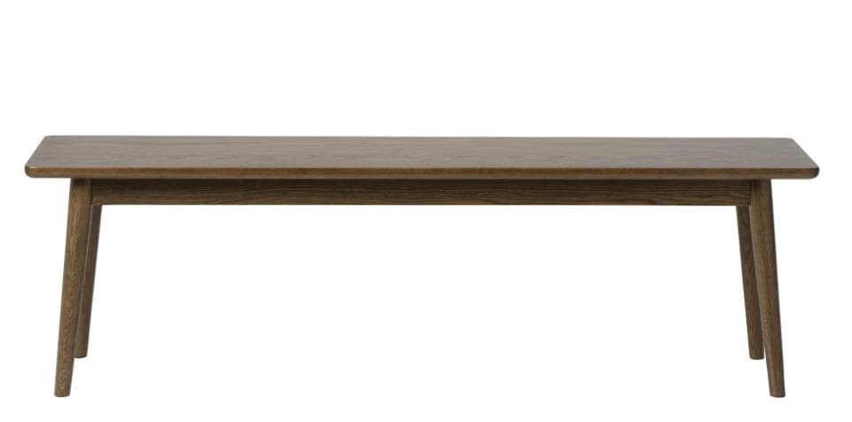 Barrali bänk, rektangulär - rökt ek (150x35)