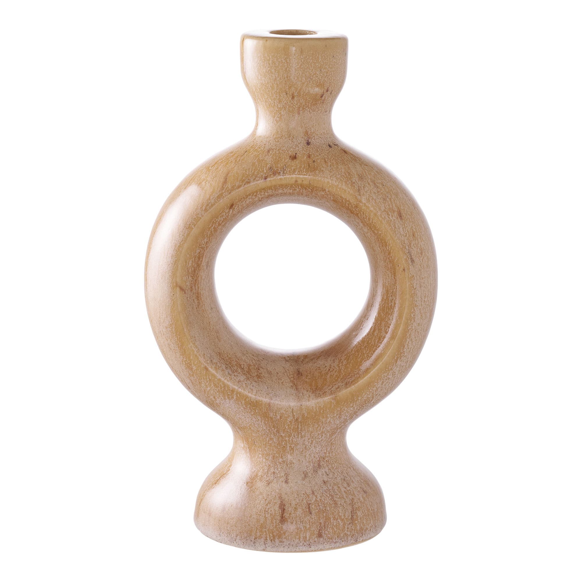 HOUSE NORDIC Ljusstake - Ljusstake, keramik, brun13,5x8,8x23,4 cm