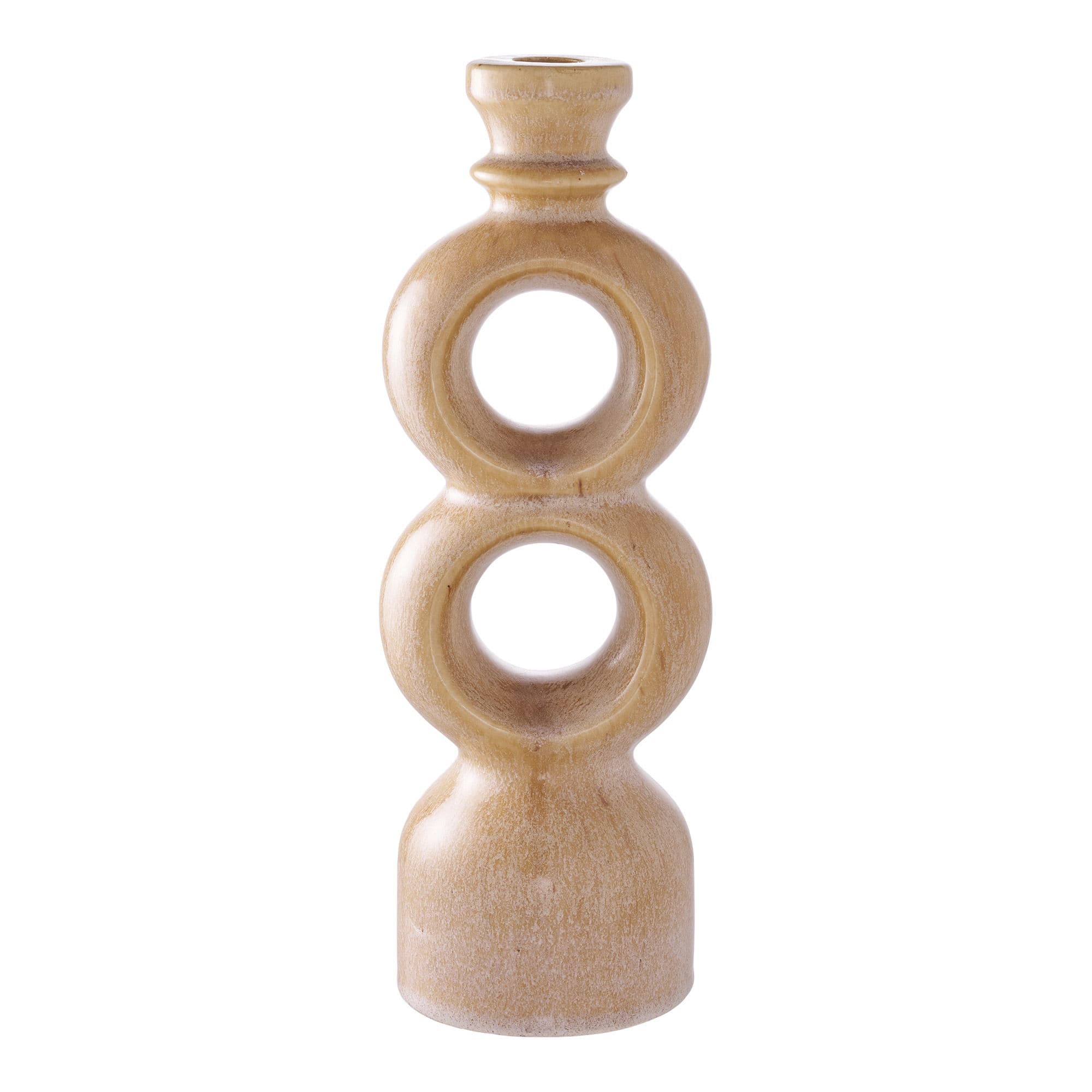 HOUSE NORDIC Ljusstake - Ljusstake, keramik, brun13,5x8,8x23,4 cm