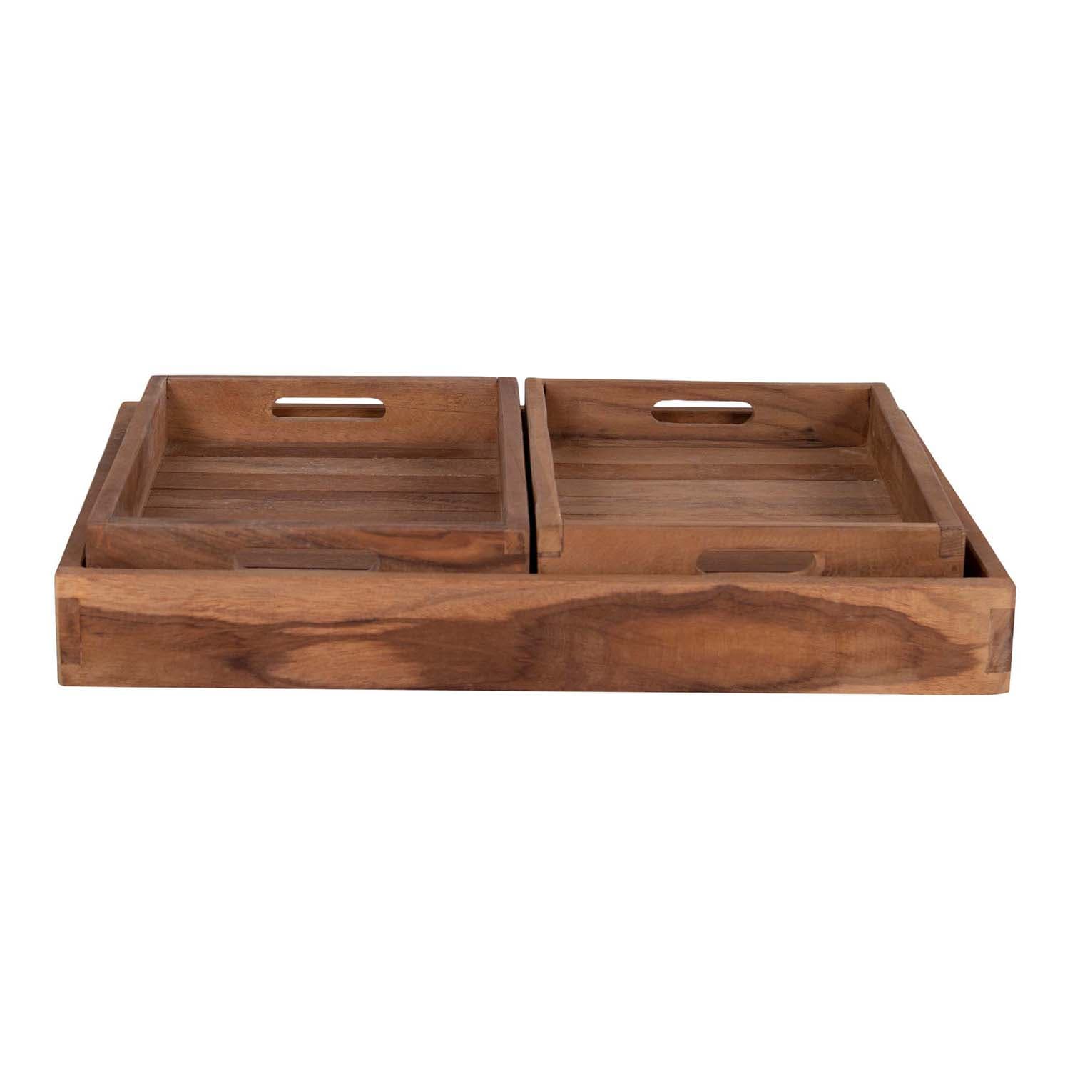 HOUSE NORDIC Faro hill - naturlig teak (set med 3)