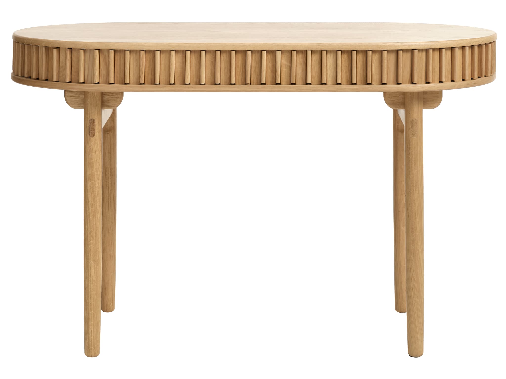 Carno skrivbord, med skjutdörr - naturlig ekfanér och ekträ (60x120)
