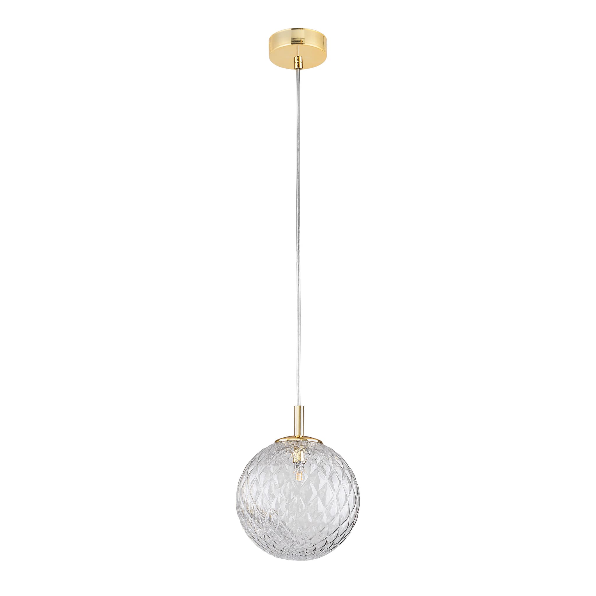 TK Cadix taklampa 210 - glas och guldstål
