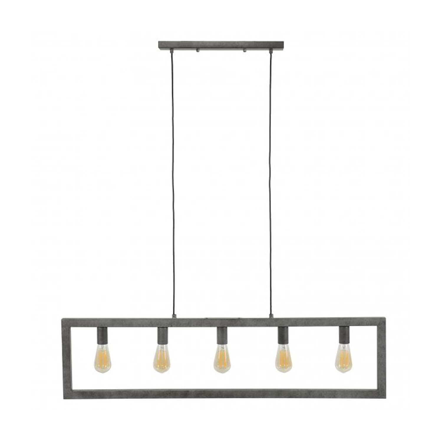 FURBO taklampa, w. 5 glödlampor - silver