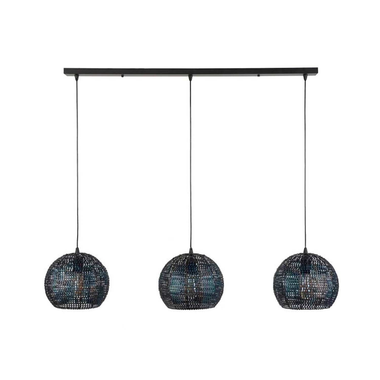 FURBO taklampa, w. 3 skärmar - silverjärn