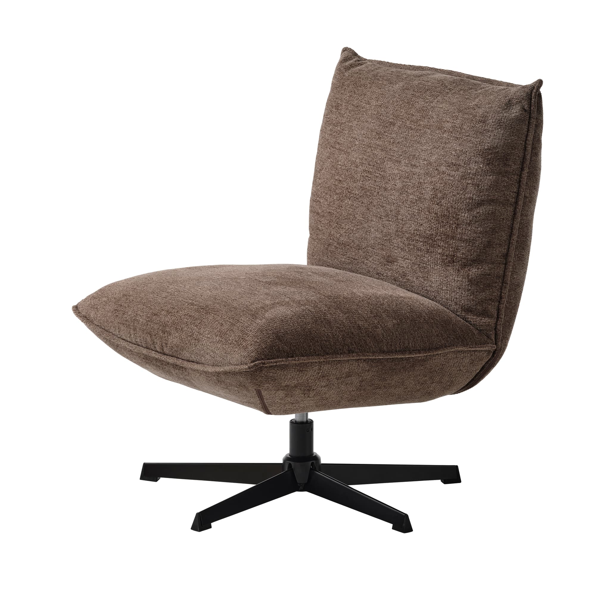 Fraser lounge stol - choklad chenille och svarta ben