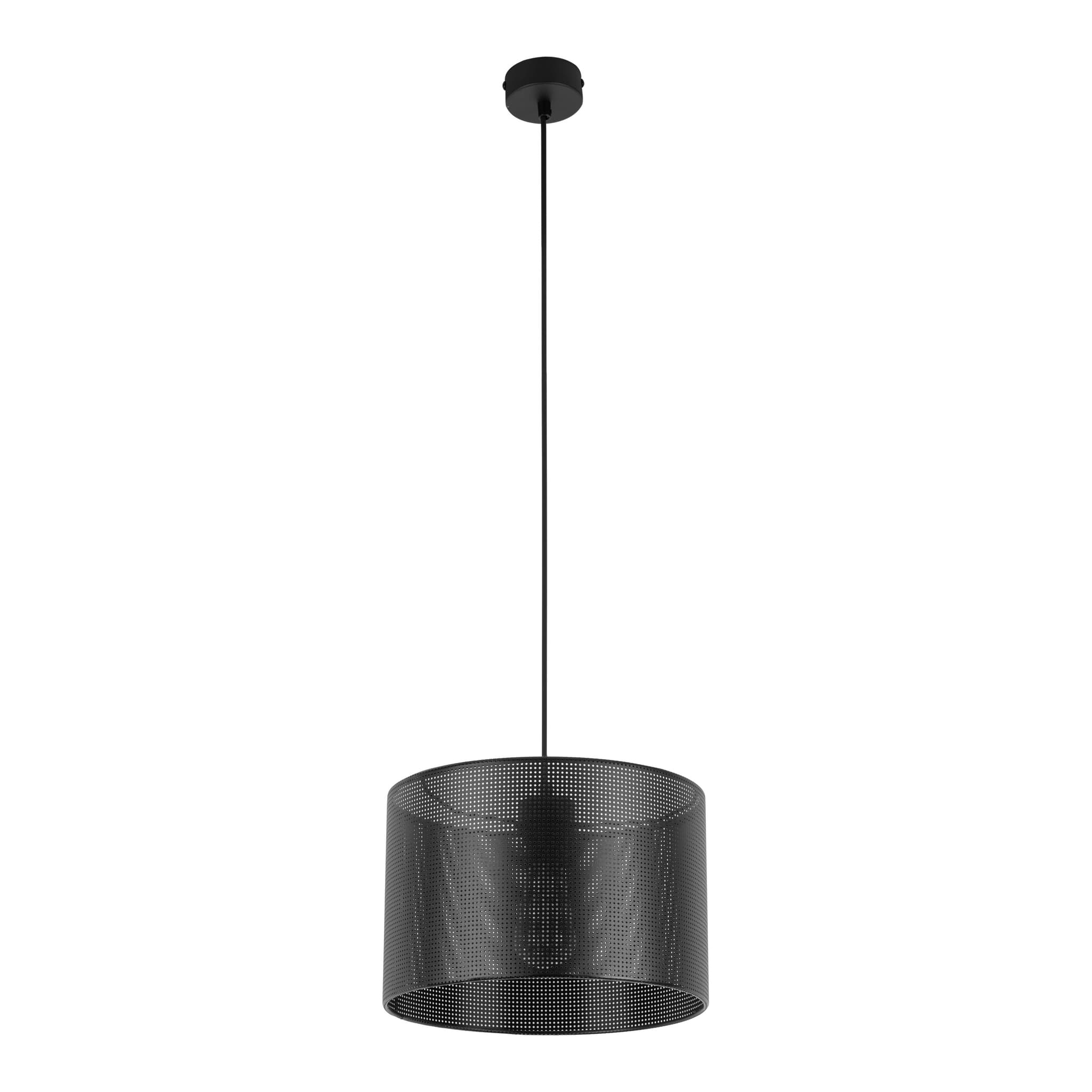 TK Moreno taklampa 300 - svart tyg och svart metall
