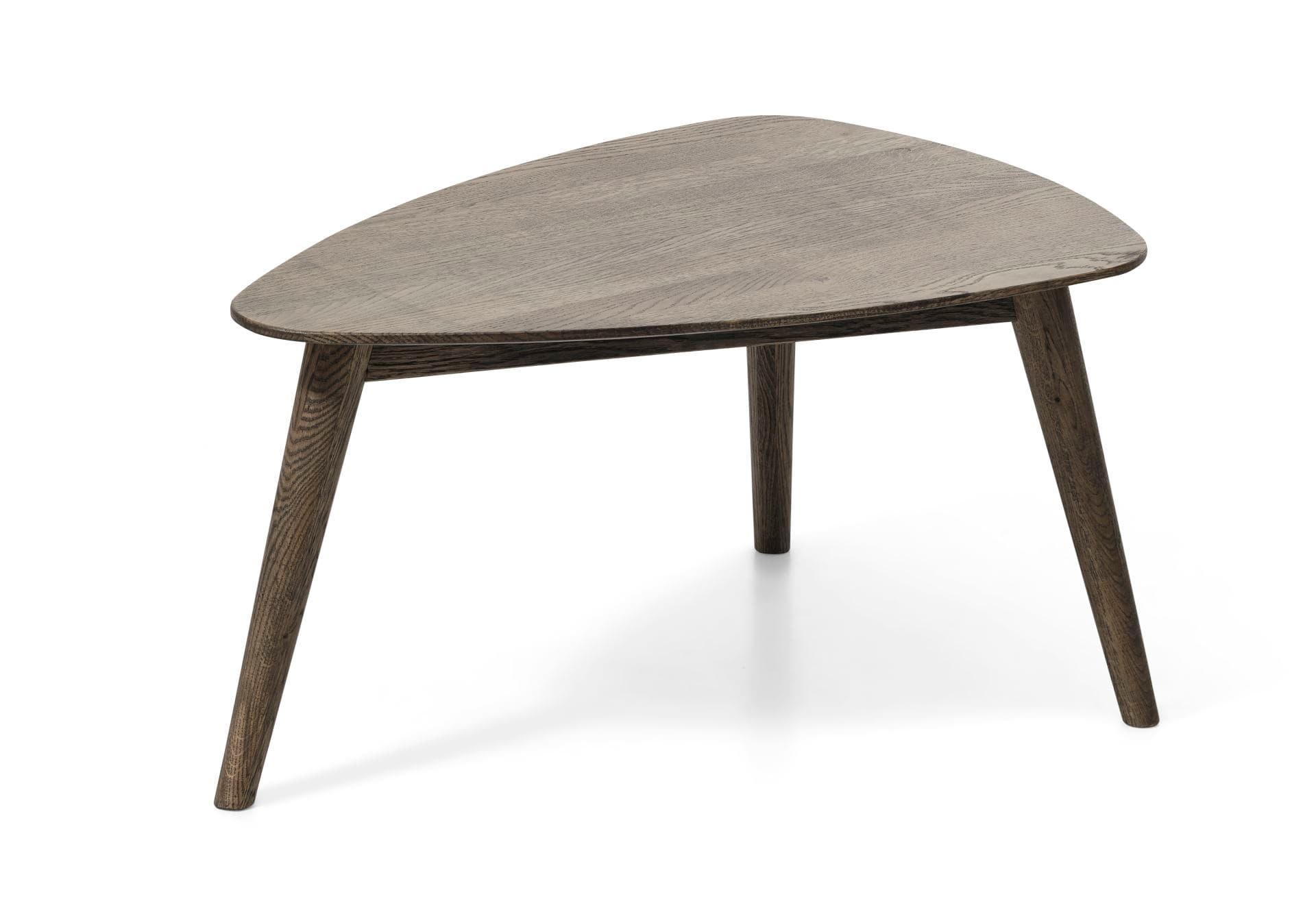 Bali soffbord S, trekantigt - rökt ek (70x50)