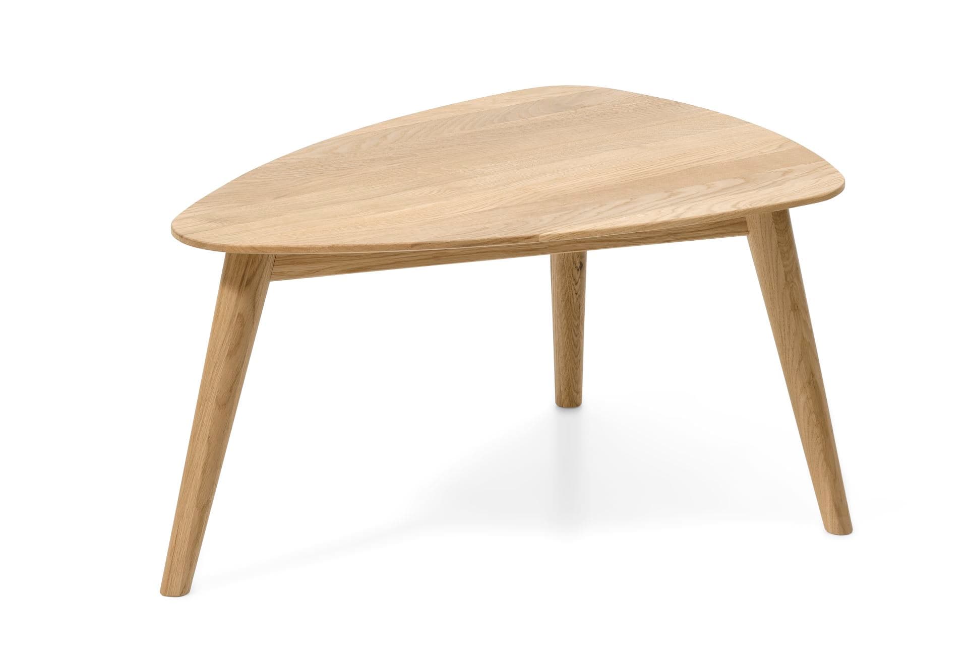 Bali soffbord S, trekantigt - naturlig ek (70x50)