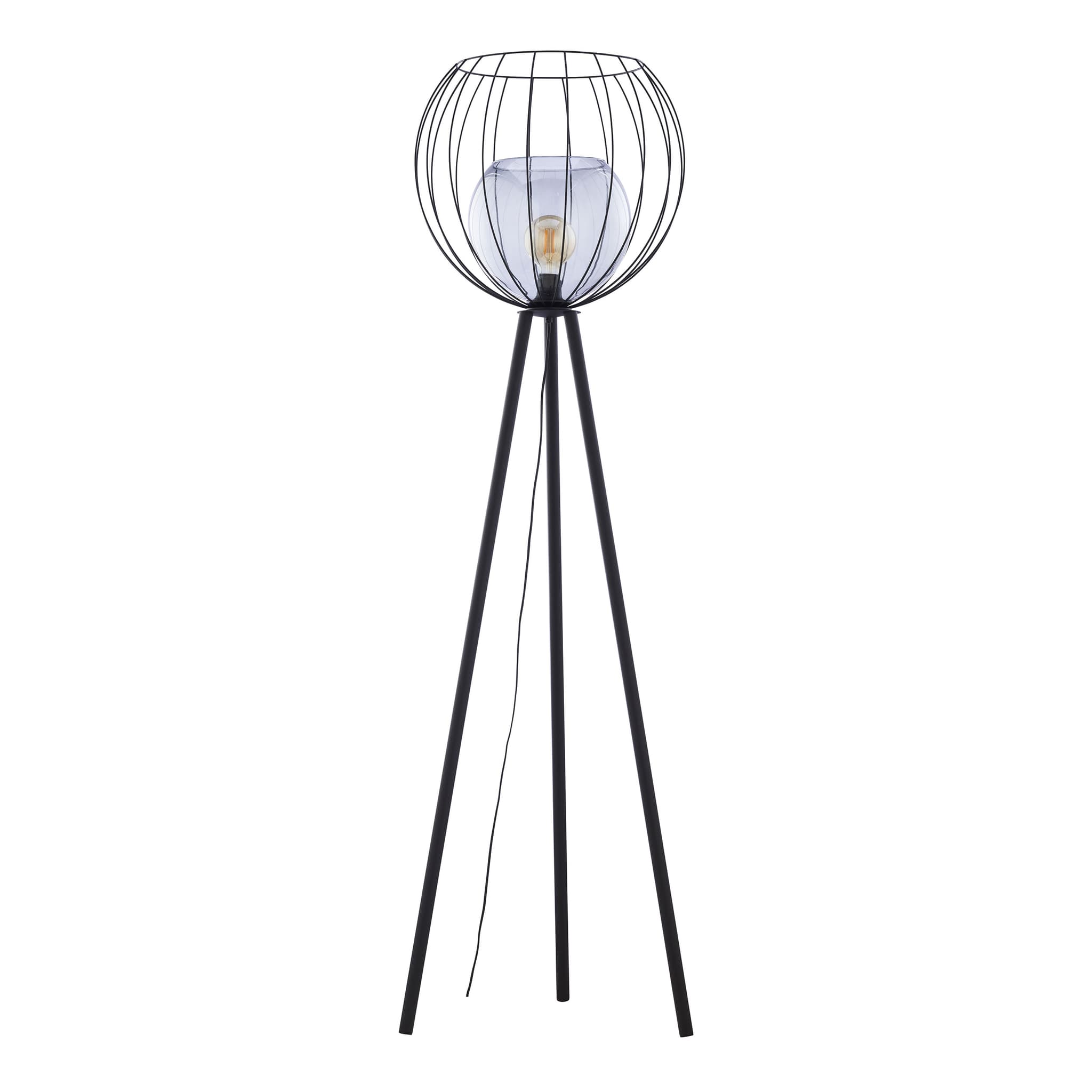 TK Universo golvlampa - grafitglas och svart metall