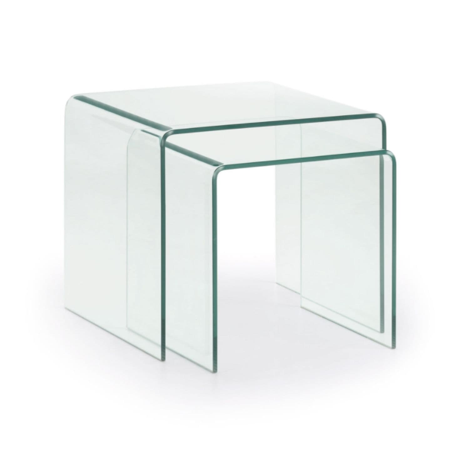 KAVE HOME Burano Deponeringstabeller, Fyrkantig Glas (Set om 2 cm)