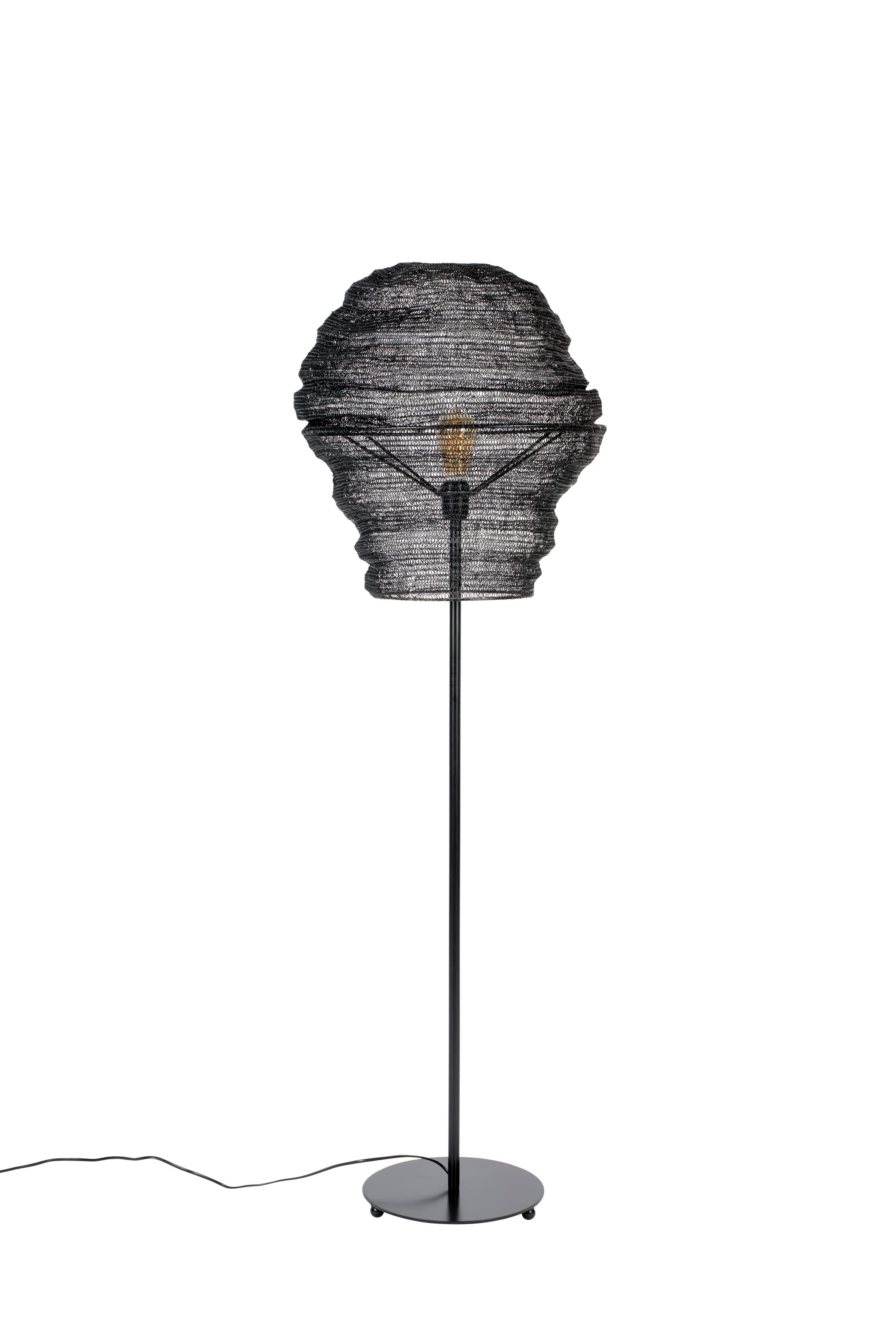 WHITE LABEL LIVING Golvlampa Lena Svart