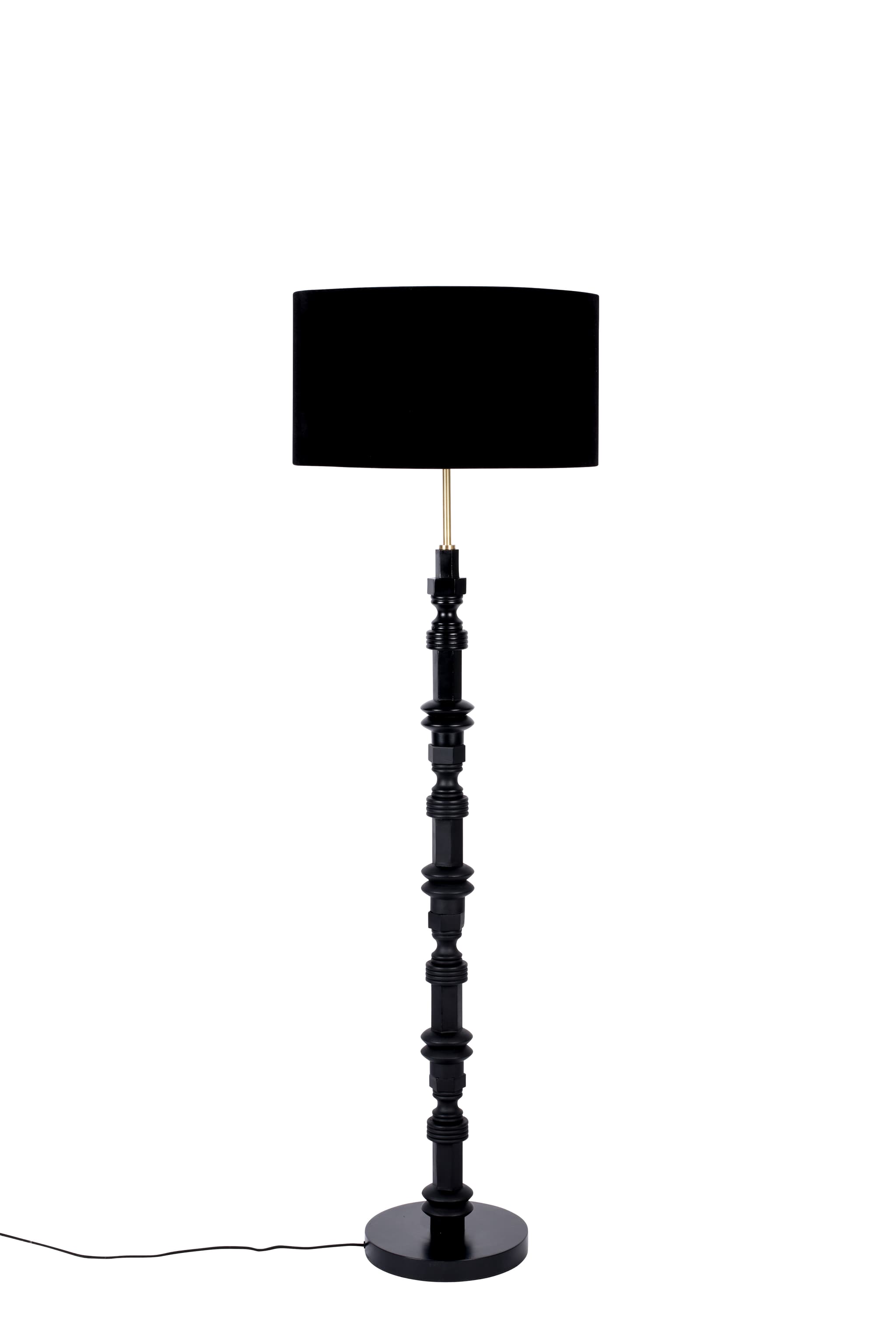 ZUIVER Totem golvlampa - svart aluminium